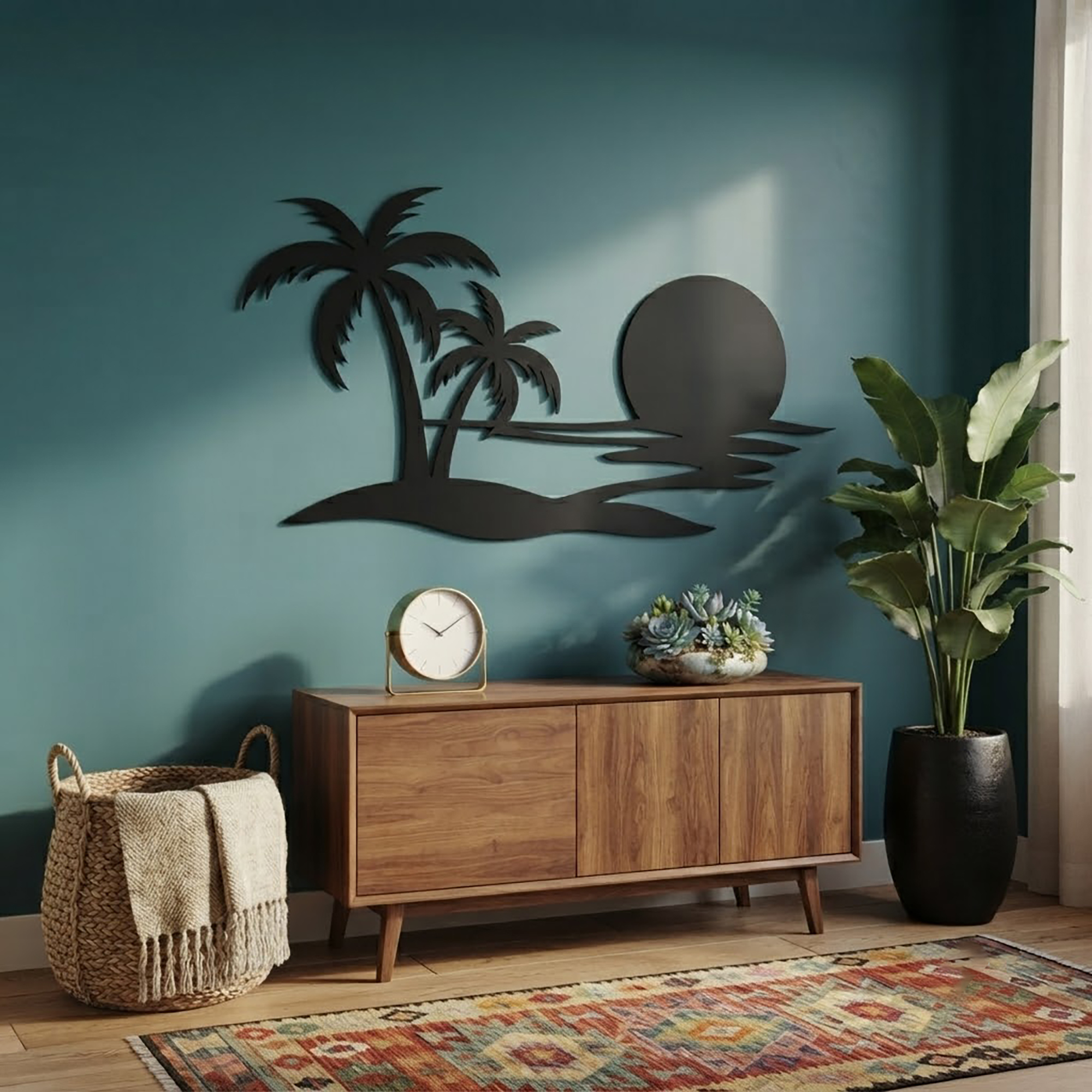 Palm Tree Metal Wall Art - product view 3