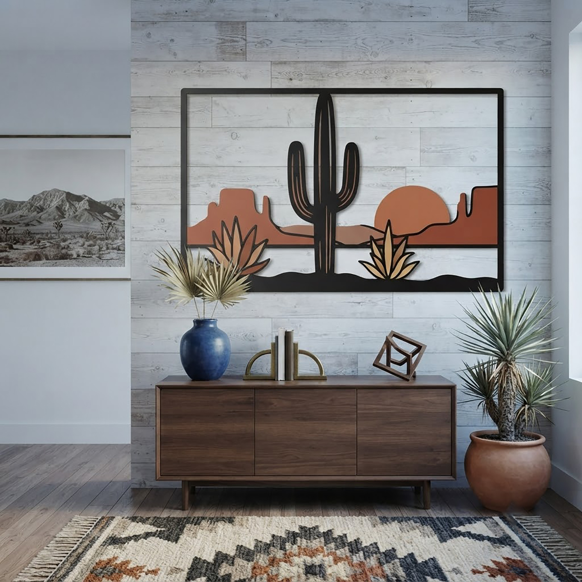 Desert Cactus Metal Wall Art - product view 2