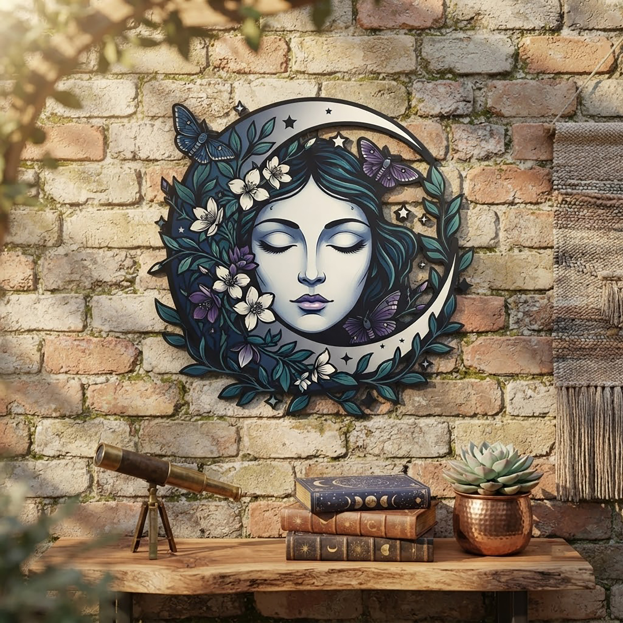 Moon Goddess Metal Wall Art - product view 2