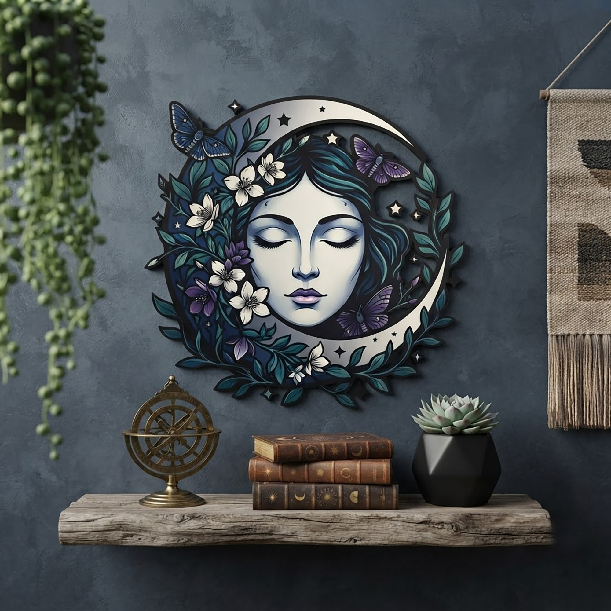 Moon Goddess Metal Wall Art - product view 3