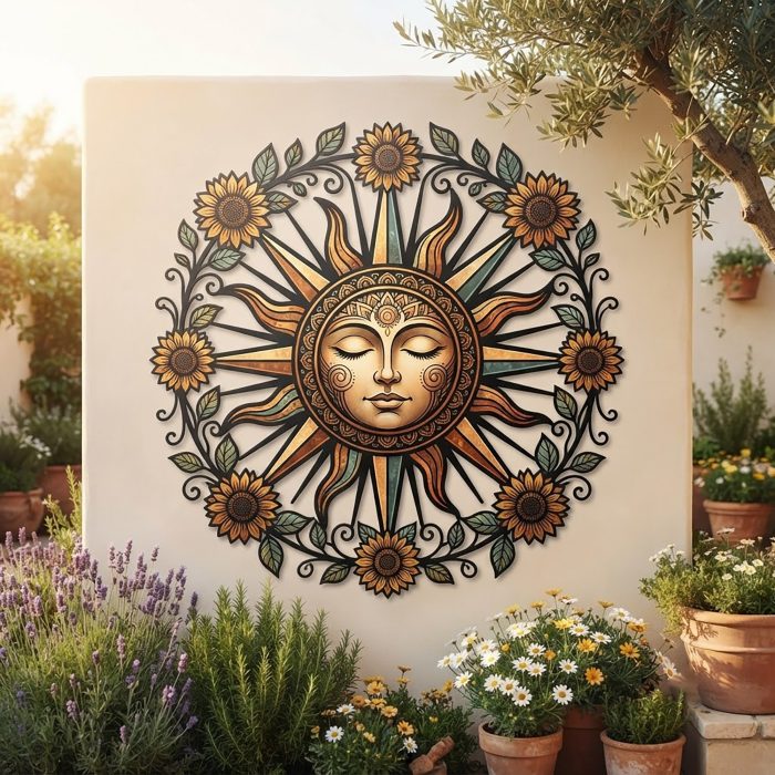 Sun Goddess Metal Wall Art