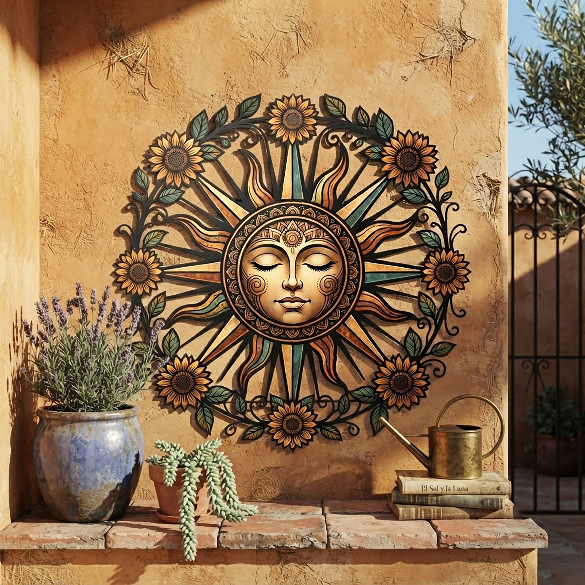 Sun Goddess Metal Wall Art - product view 3