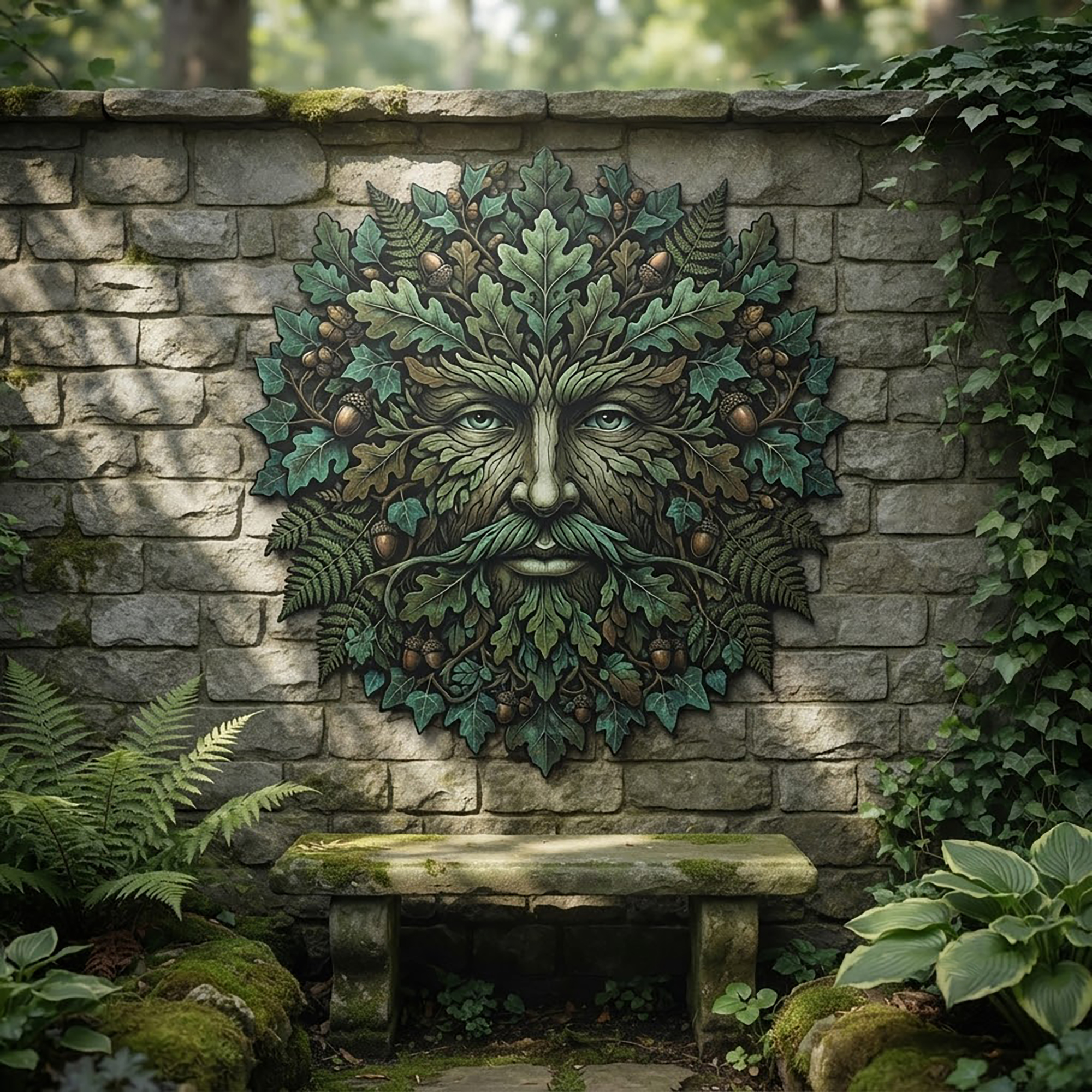 Green Man Metal Wall Art