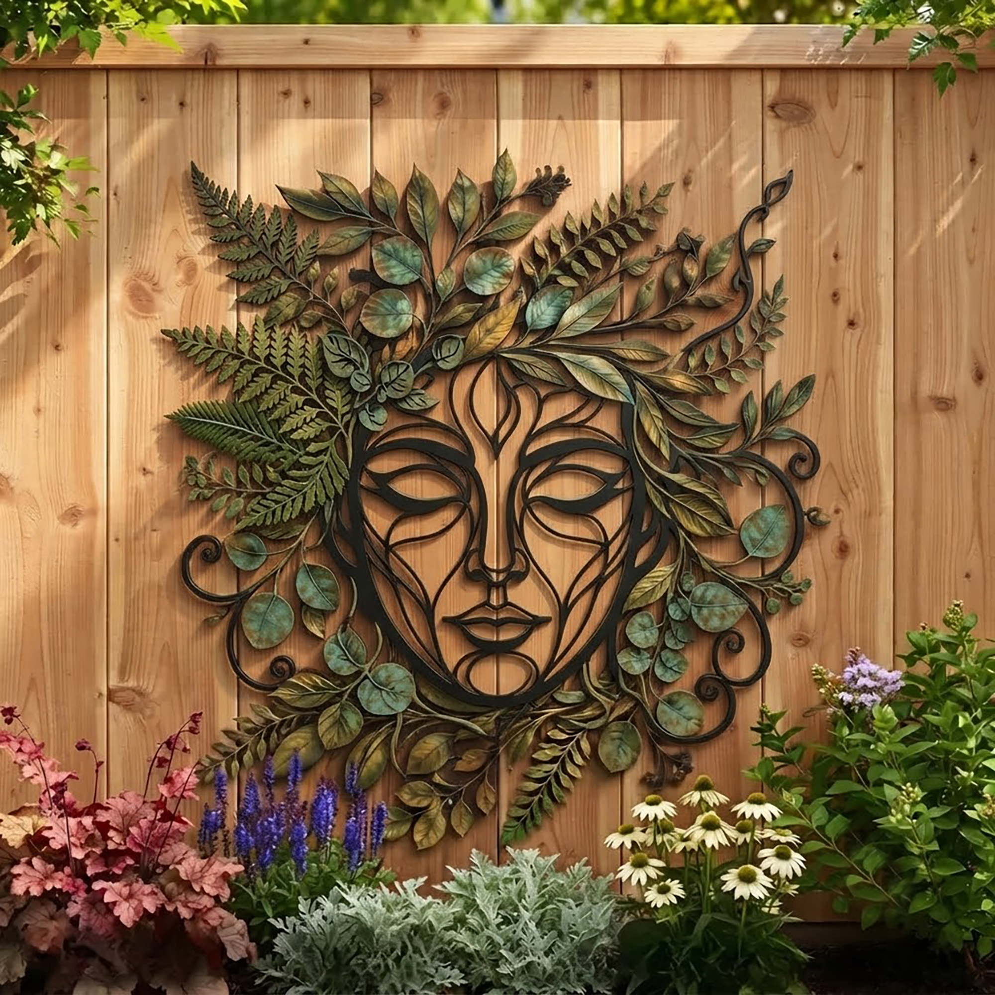 Botanical Woman Metal Wall Art