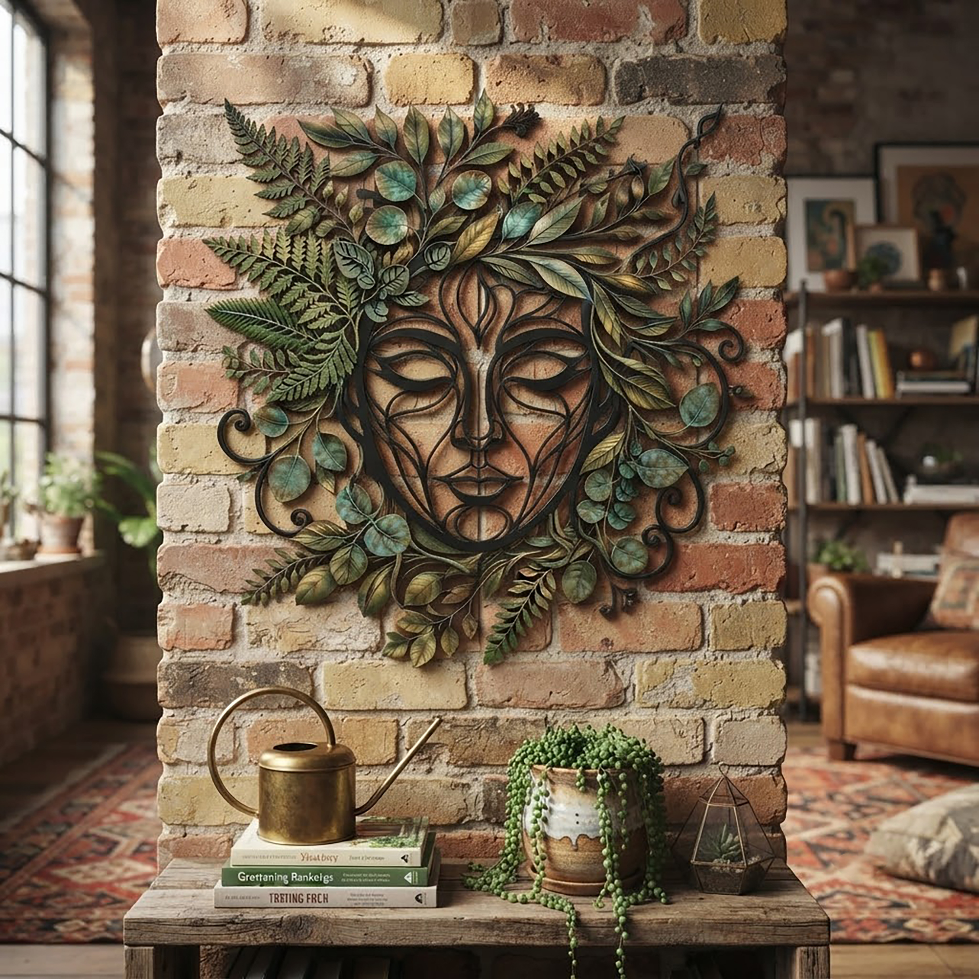Botanical Woman Metal Wall Art - product view 2