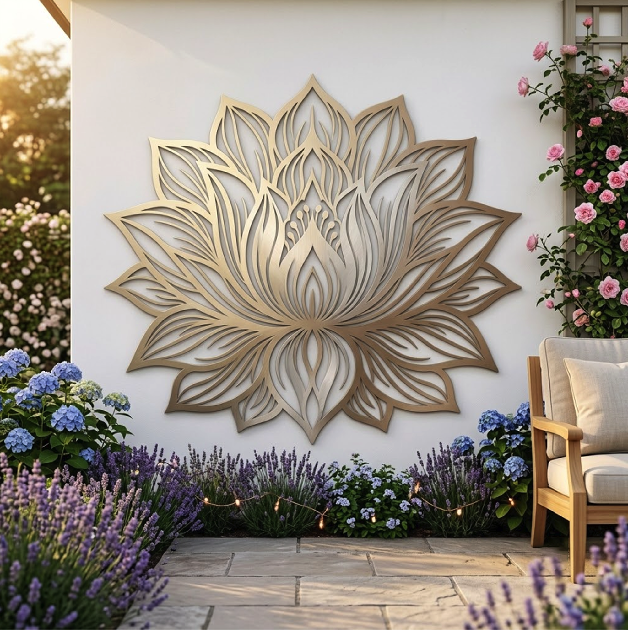 Lotus Flower Metal Wall Art