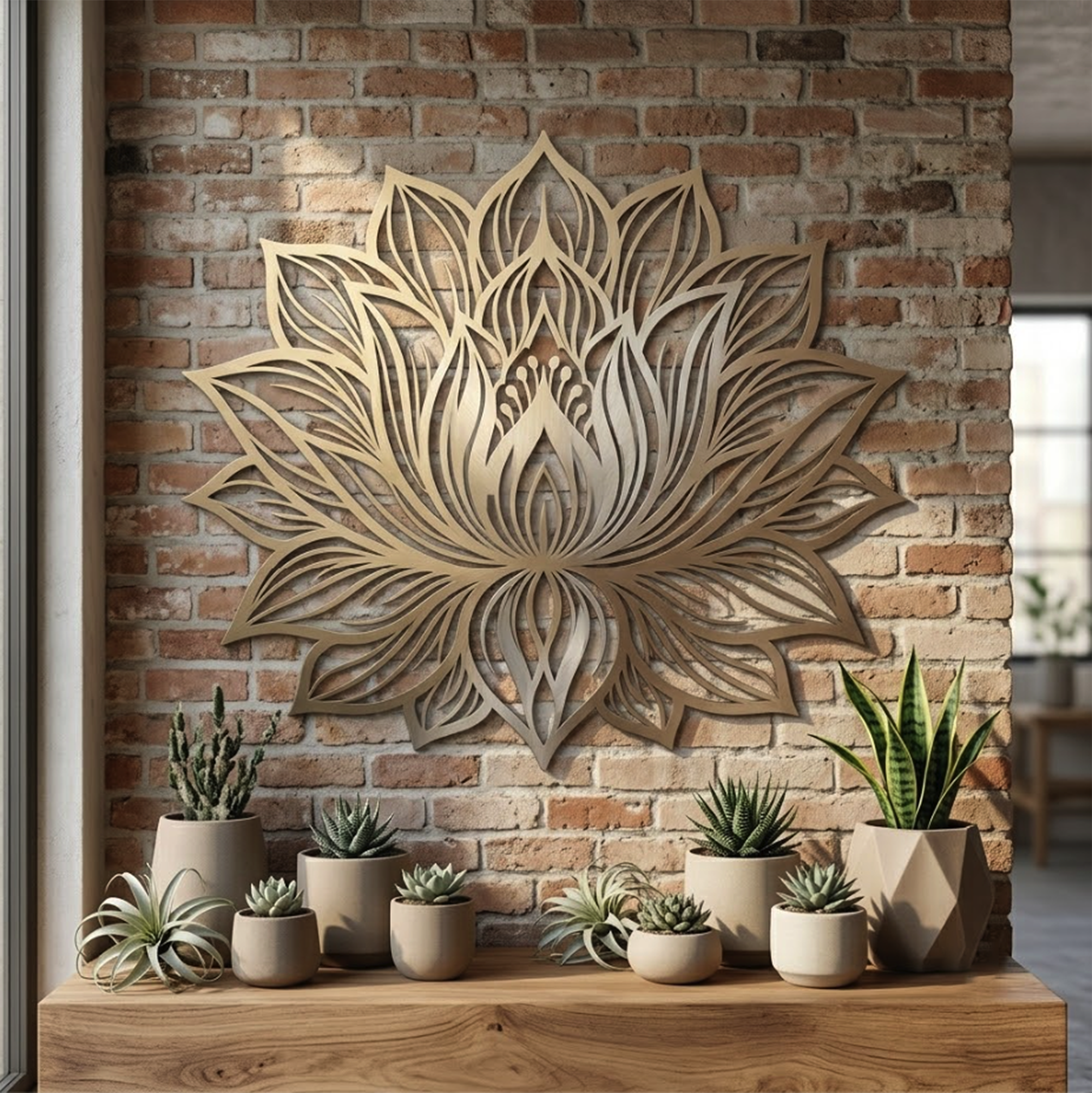 Lotus Flower Metal Wall Art - product view 2