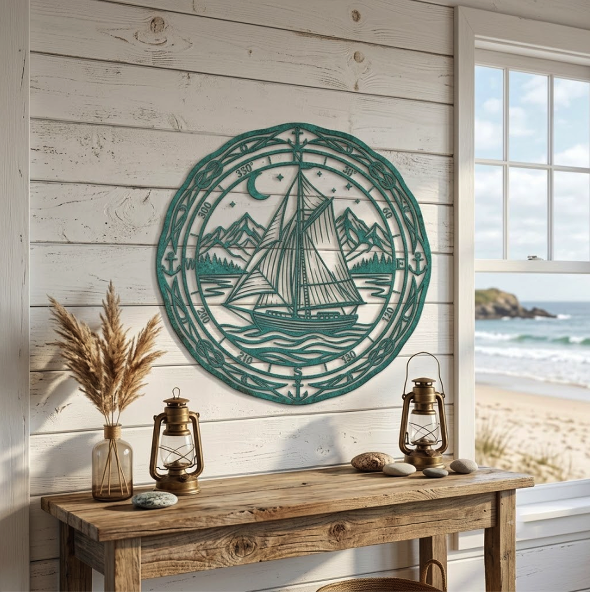 Sea Turtle Metal Wall Art - product view 2