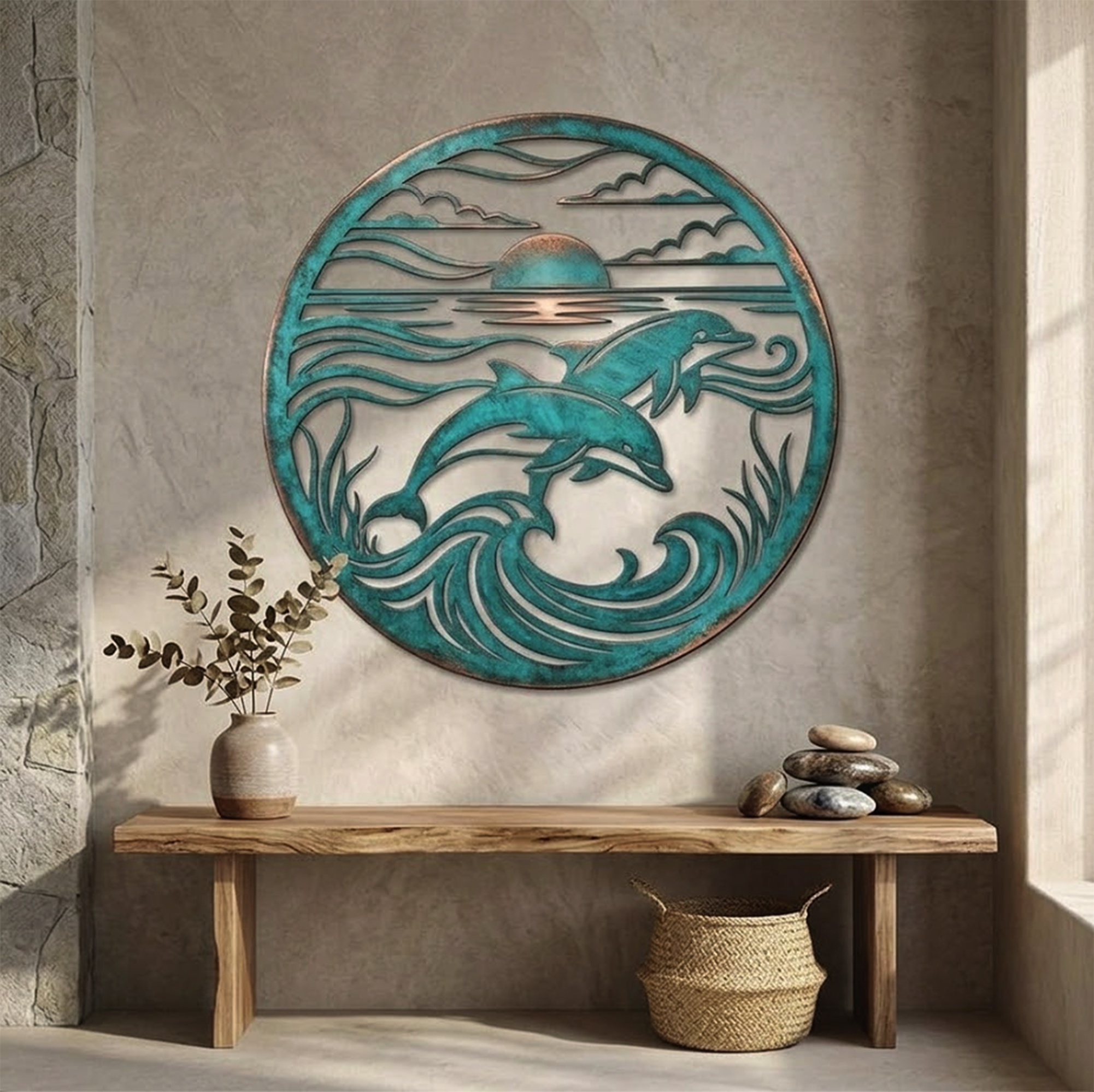 Sea Turtle Metal Wall Art - product view 2