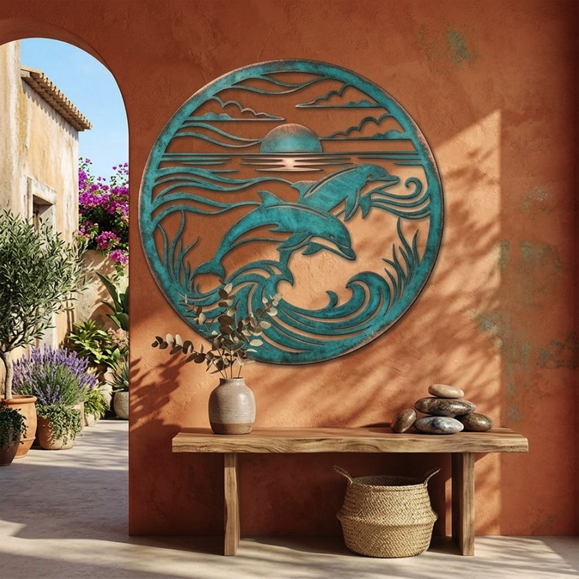 Sea Turtle Metal Wall Art - product view 3