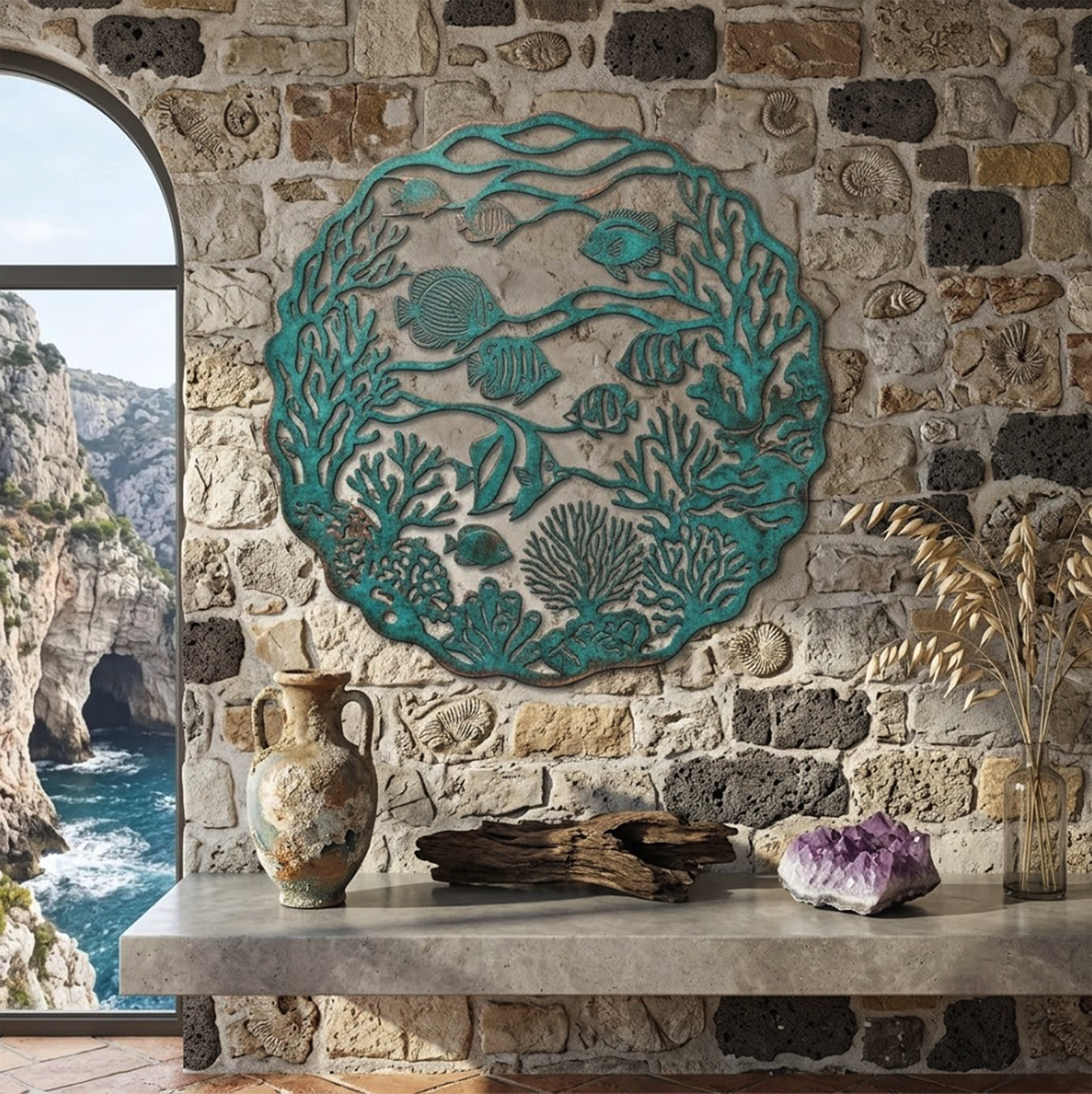 Humpback Whale Metal Wall Art - product view 3