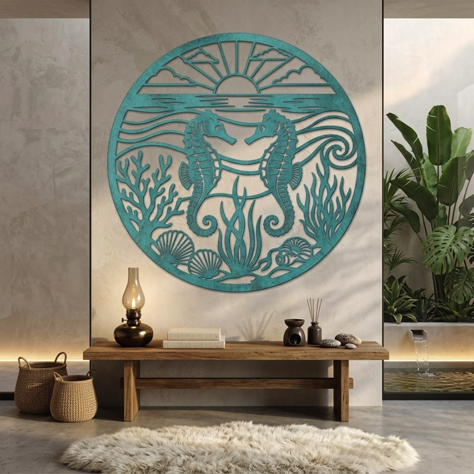 Coral Reef Metal Wall Art