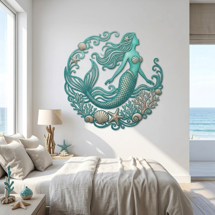Coastal Seashell Metal Wall Art