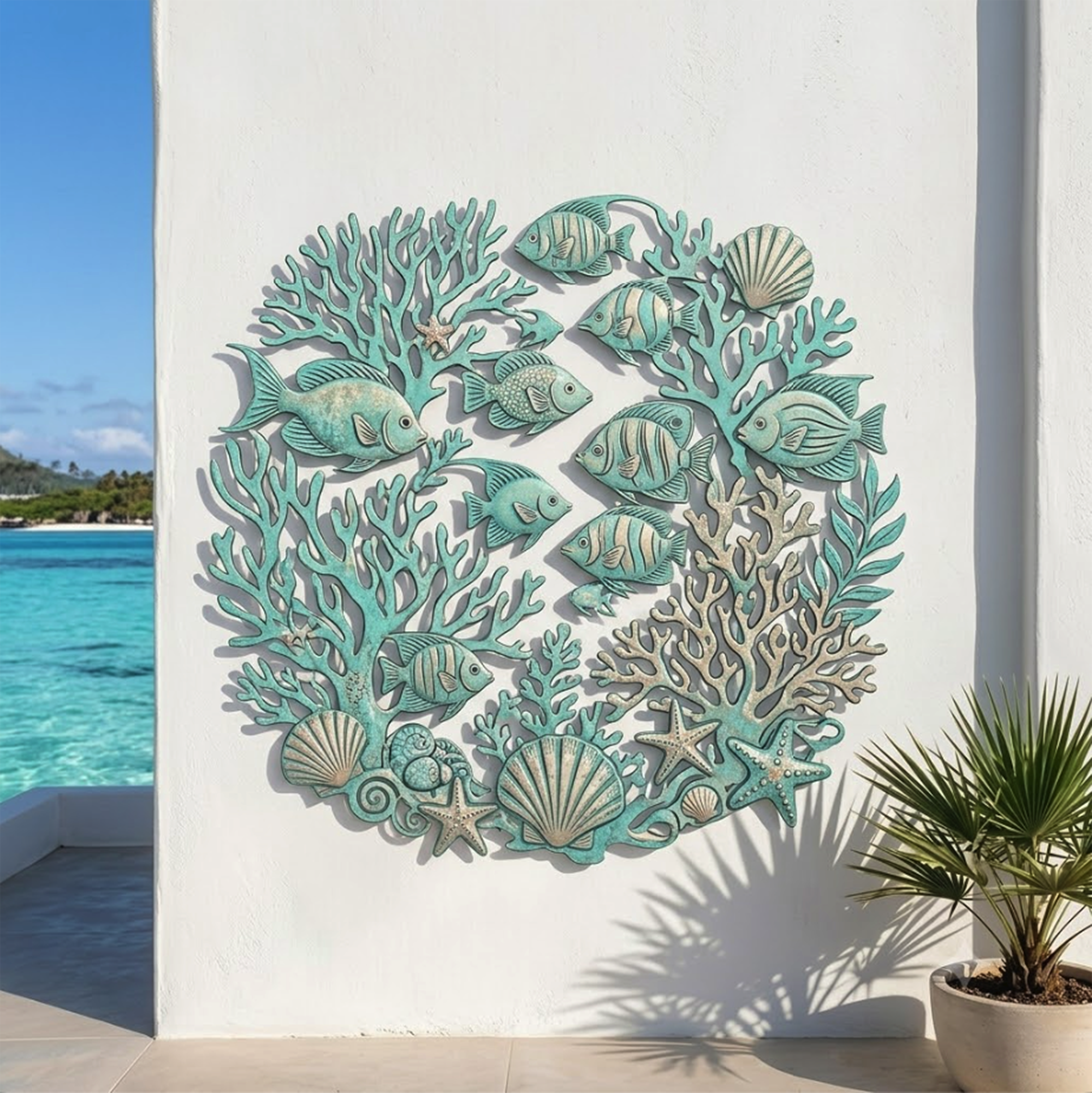 Mermaid Metal Wall Art - product view 2