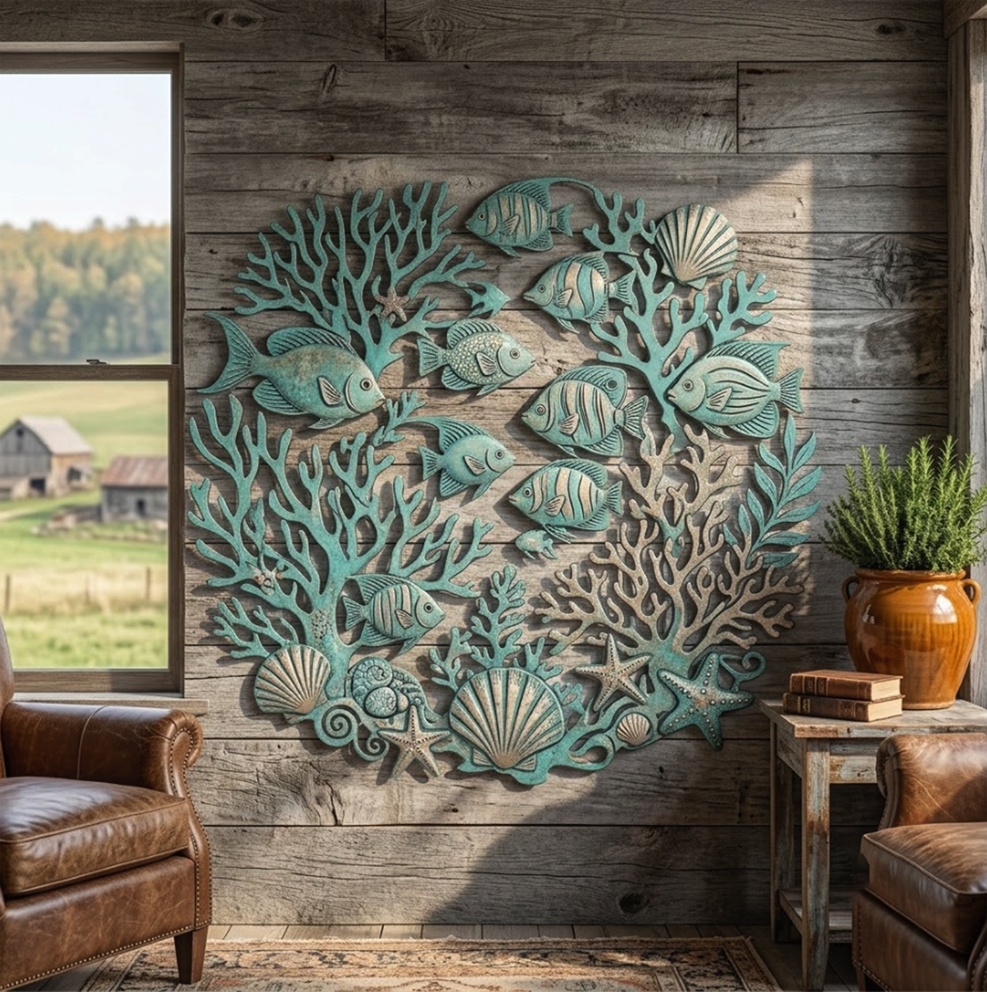 Mermaid Metal Wall Art - product view 3