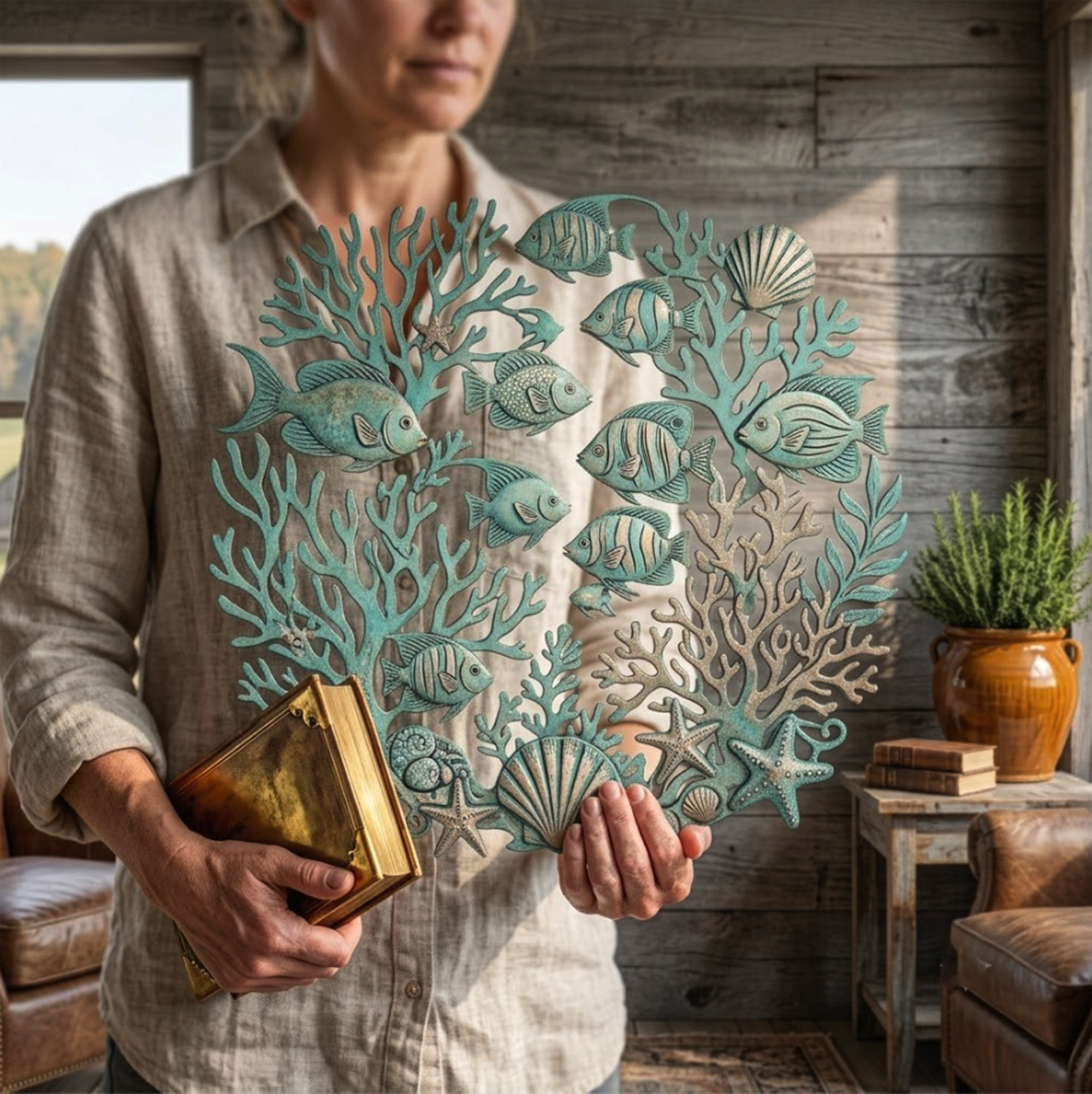 Mermaid Metal Wall Art - product view 4