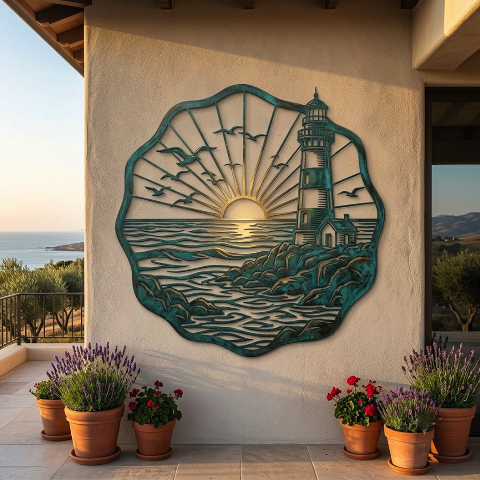 Coastal Sunset Metal Wall Art
