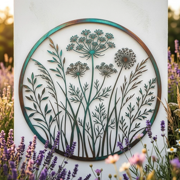 Wildflower Meadow Metal Wall Art