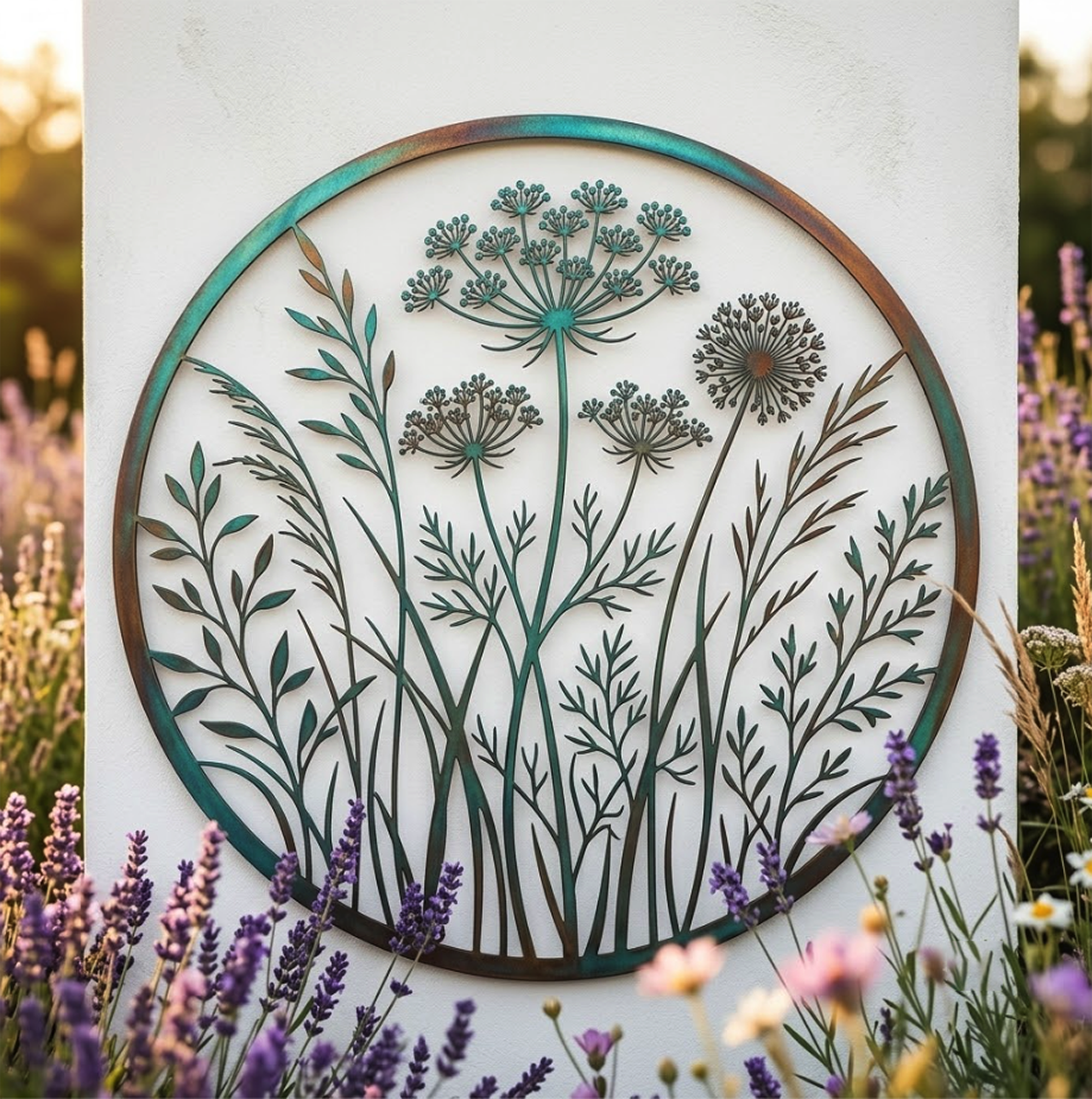 Wildflower Meadow Metal Wall Art