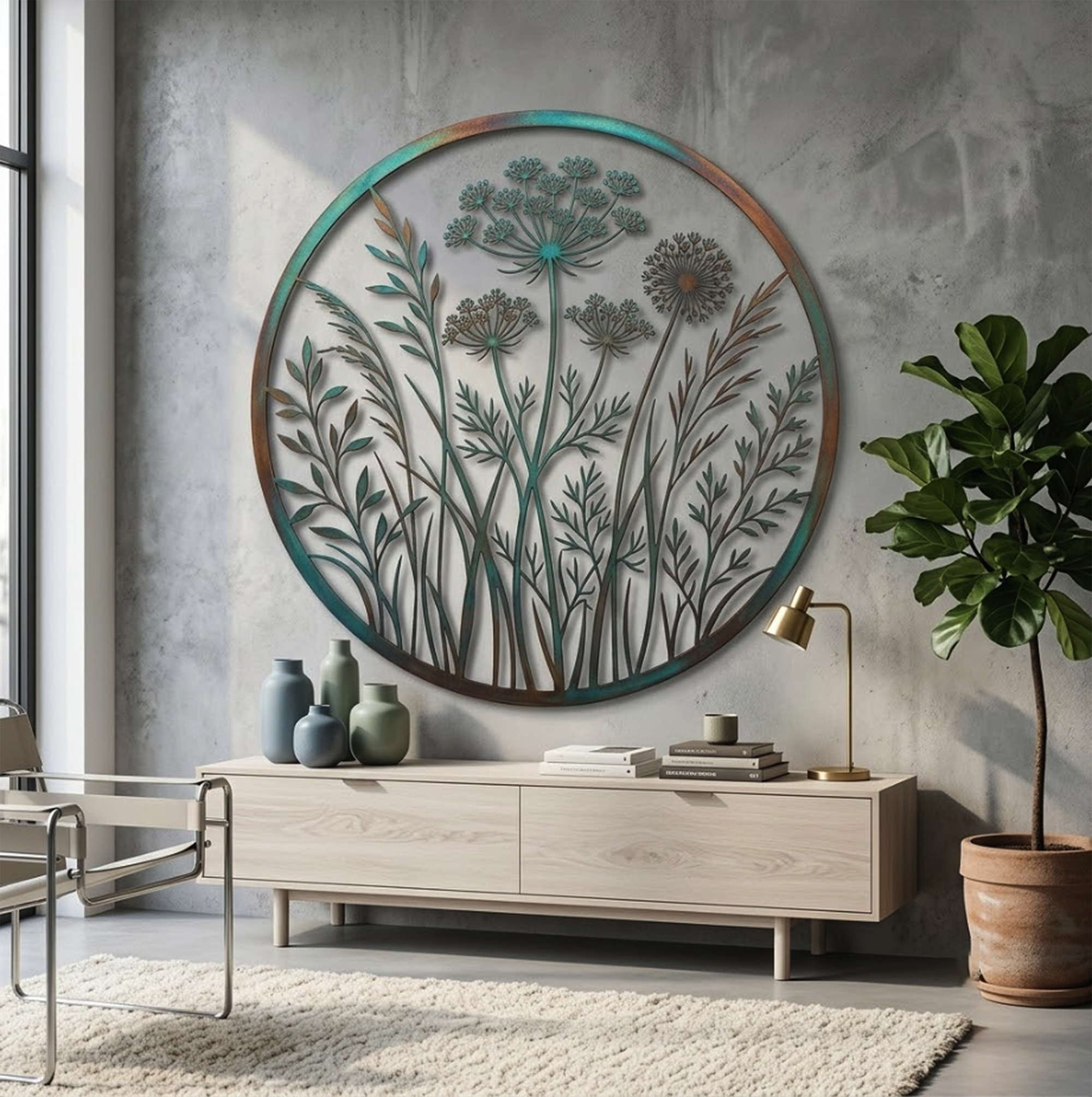 Wildflower Meadow Metal Wall Art - product view 2