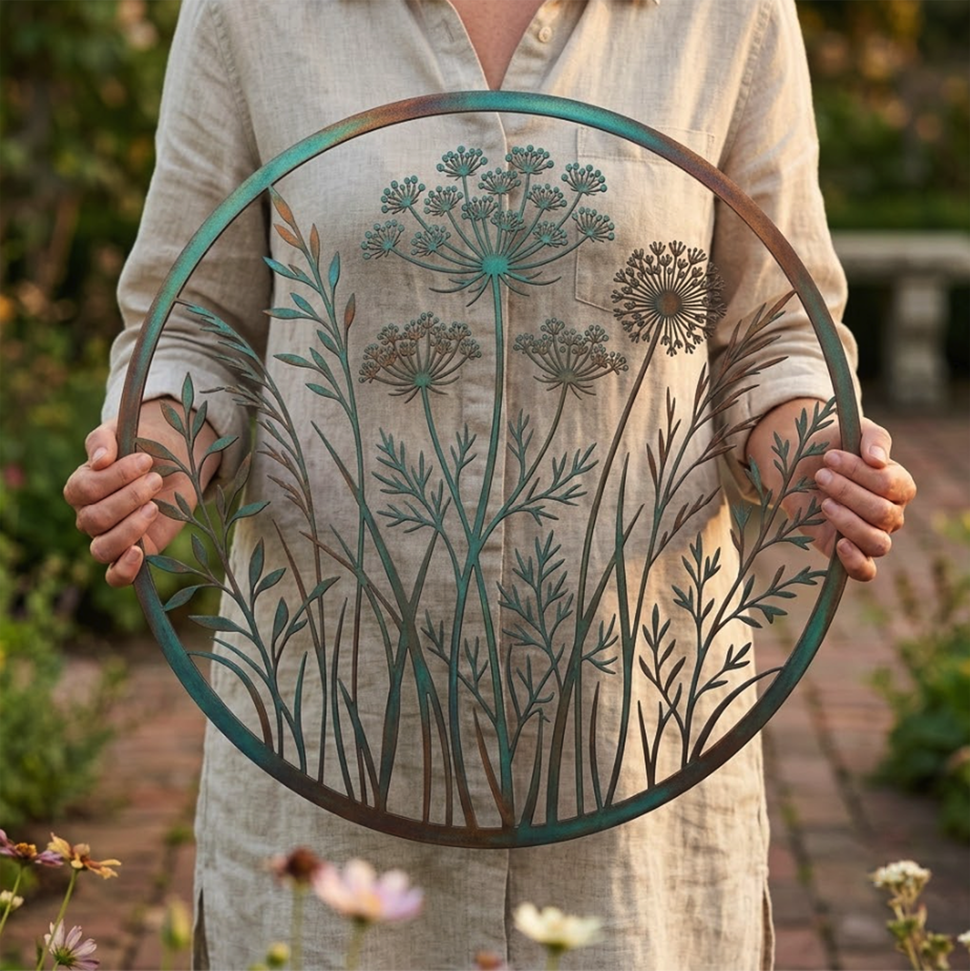 Wildflower Meadow Metal Wall Art - product view 3