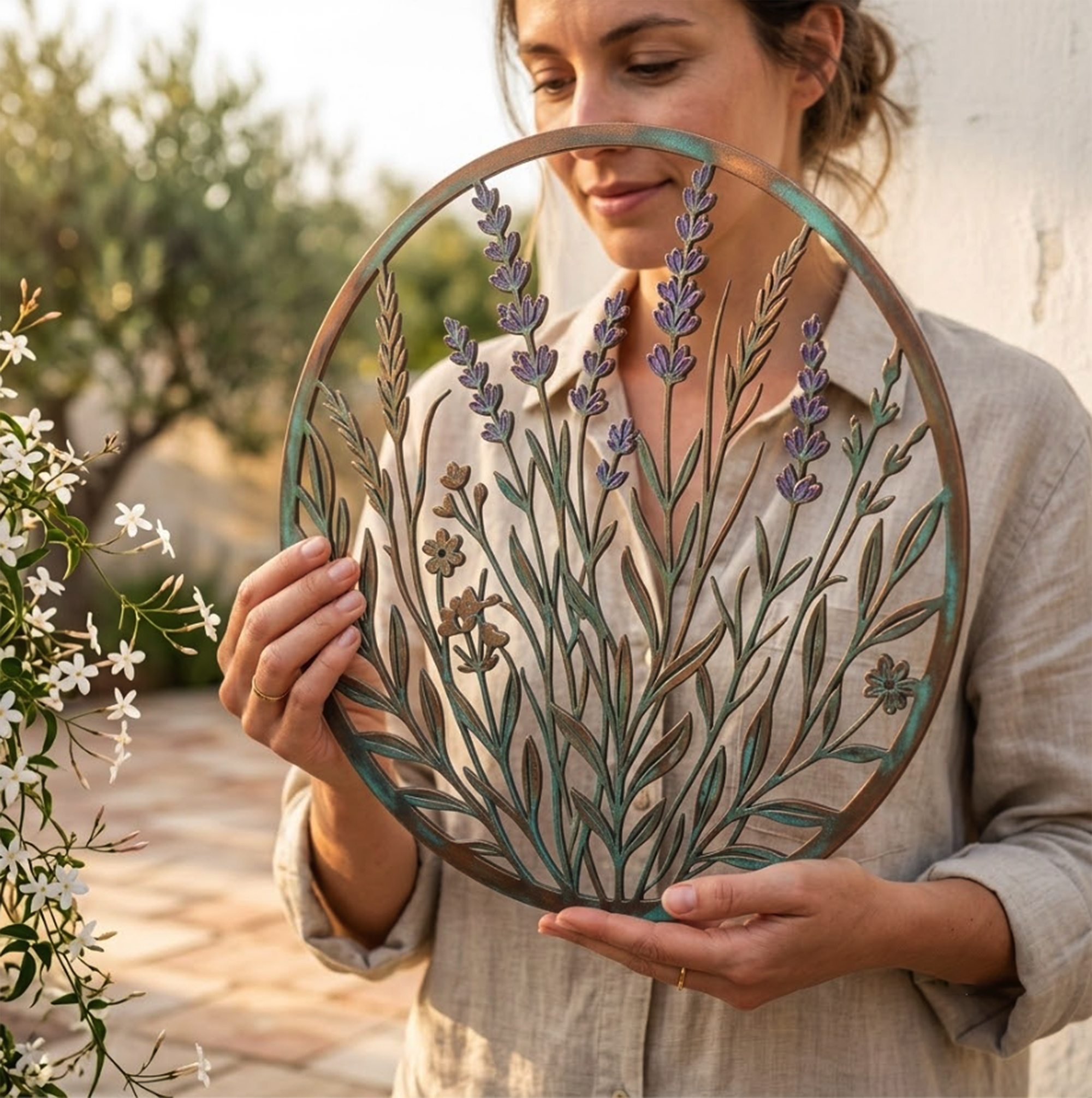 Lavender Metal Wall Art