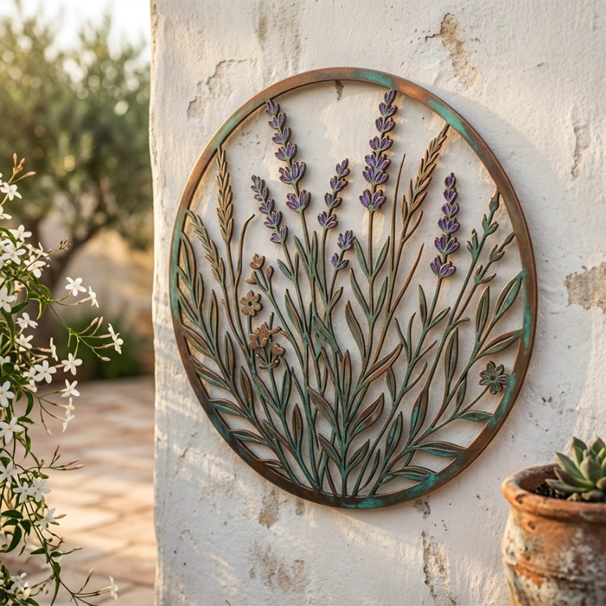 Lavender Metal Wall Art - product view 2