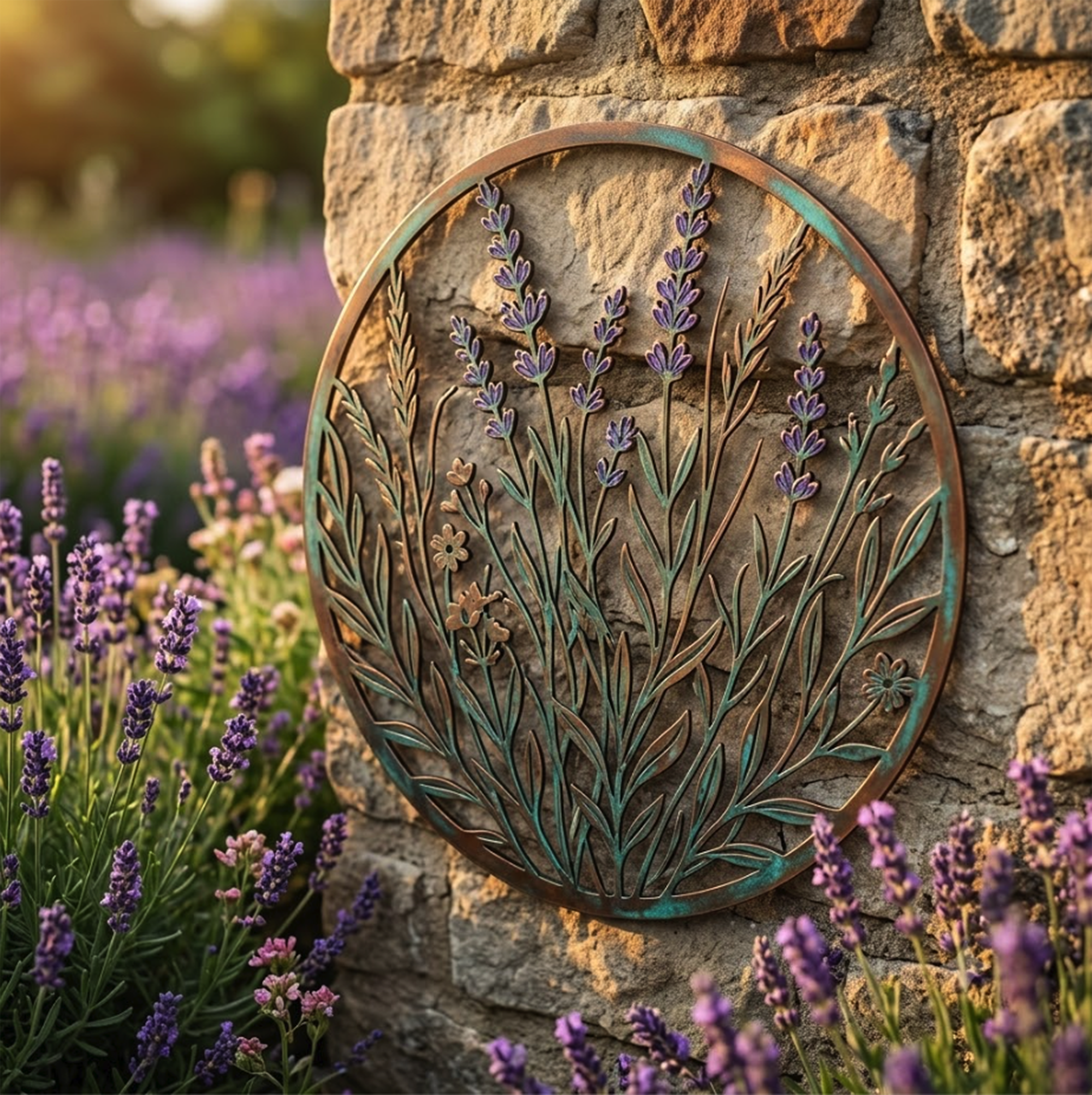 Lavender Metal Wall Art - product view 3