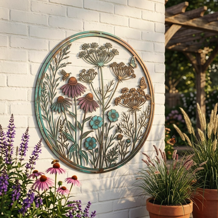 Wildflower Garden Metal Wall Art