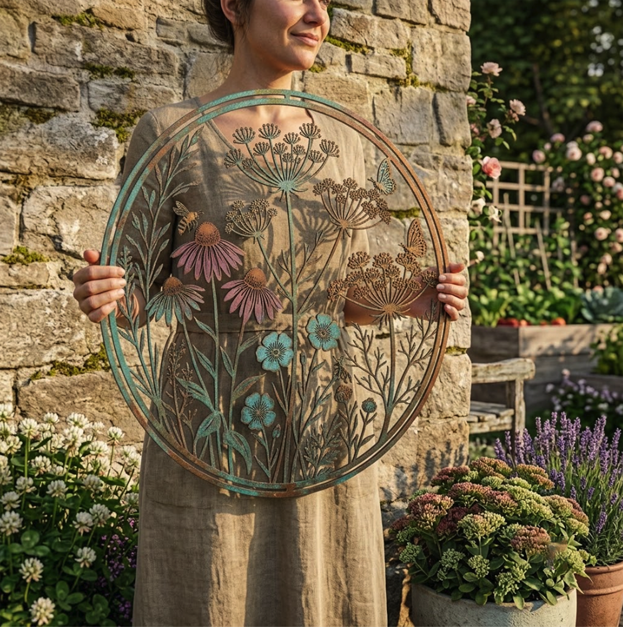 Wildflower Garden Metal Wall Art - product view 3