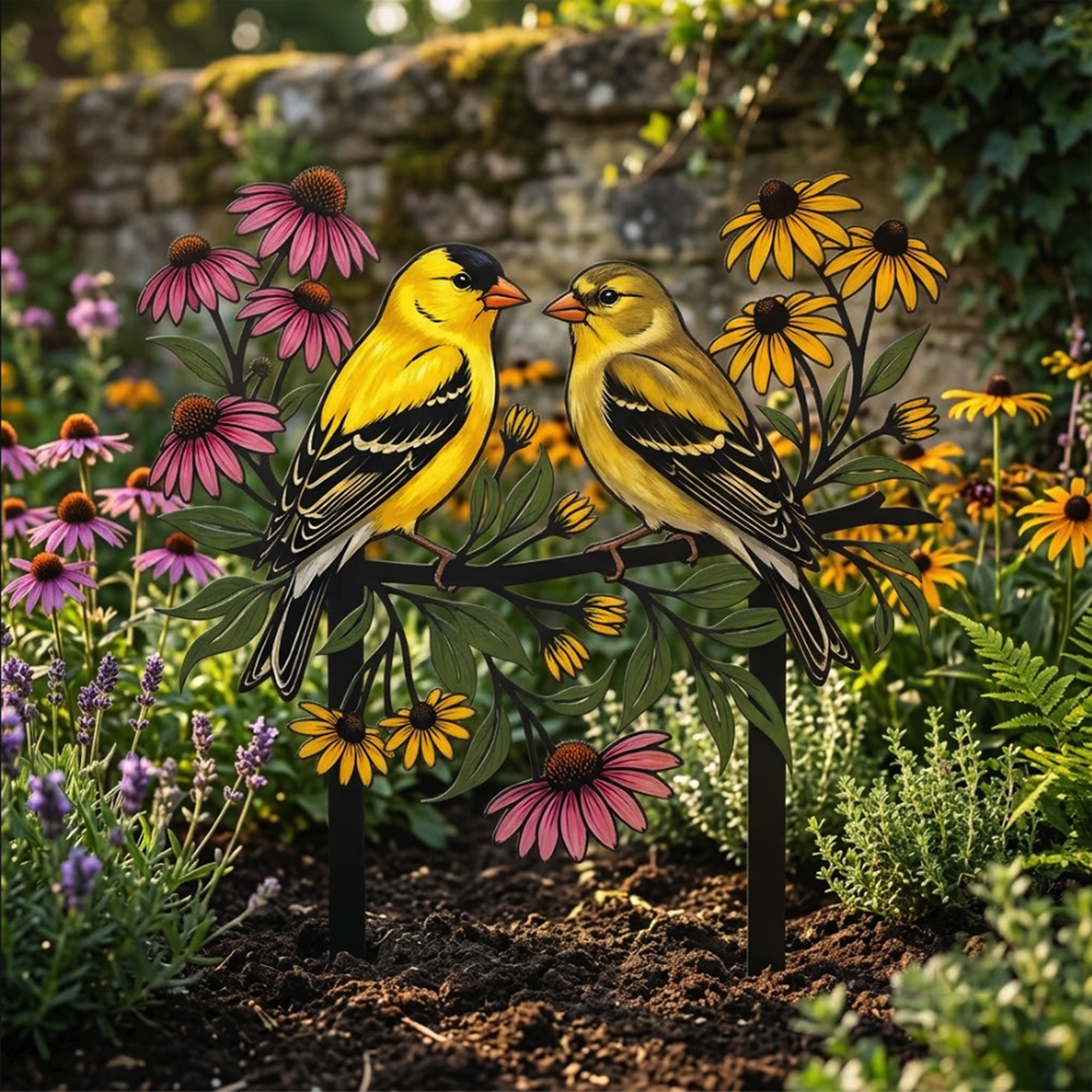 Goldfinch Garden Stake - product view 3