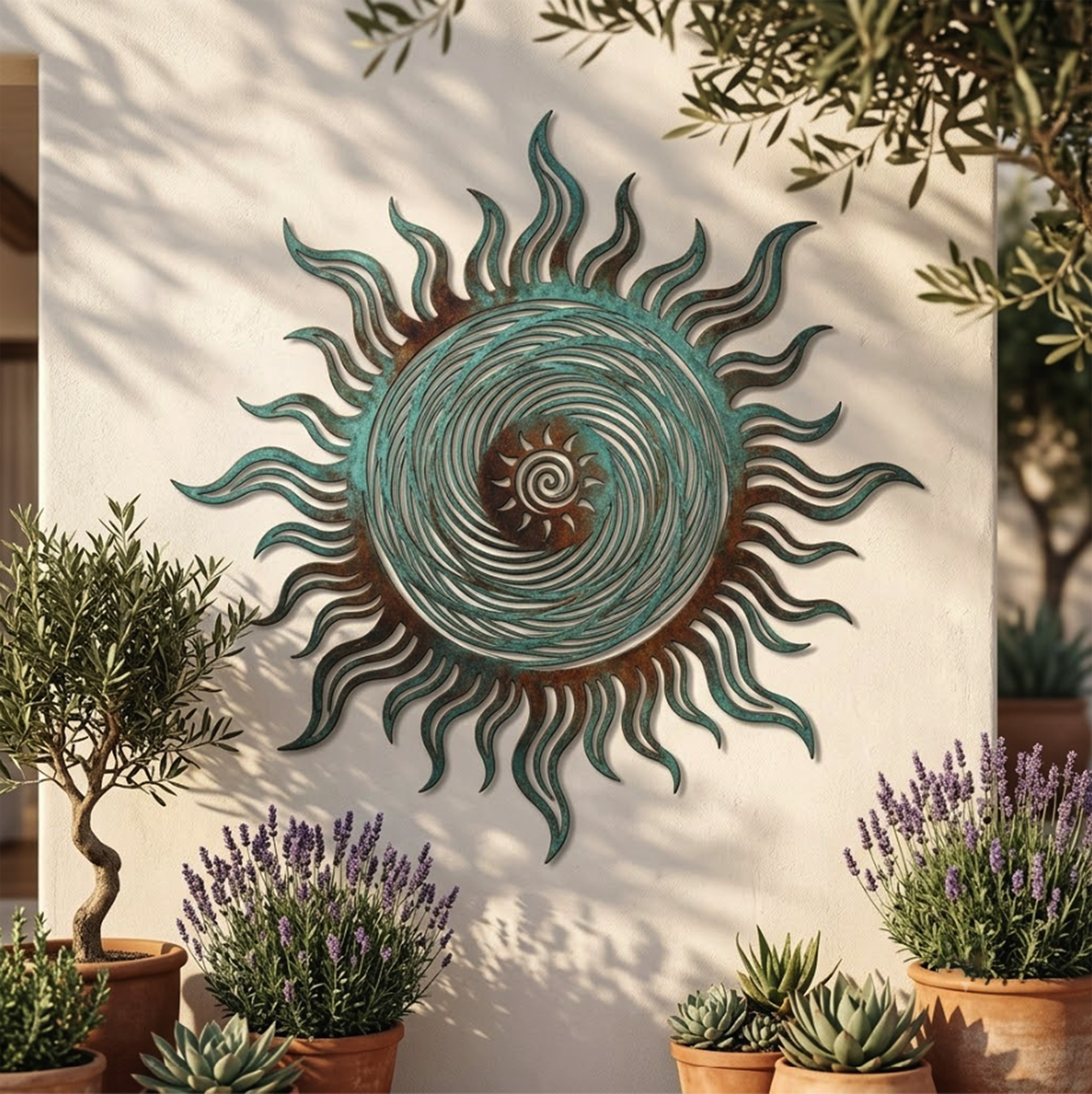 Sun Moon Metal Wall Art