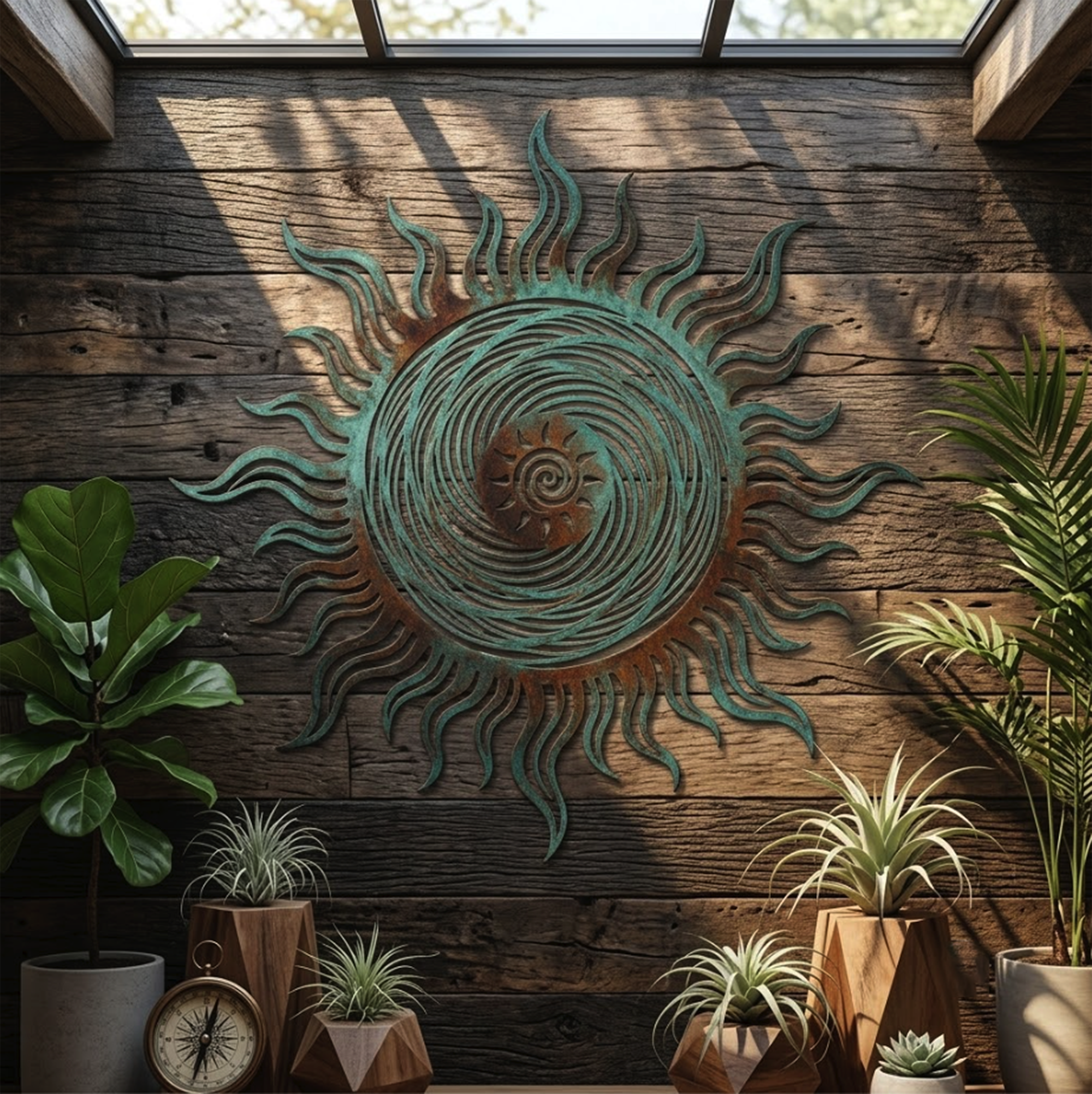 Sun Moon Metal Wall Art - product view 2