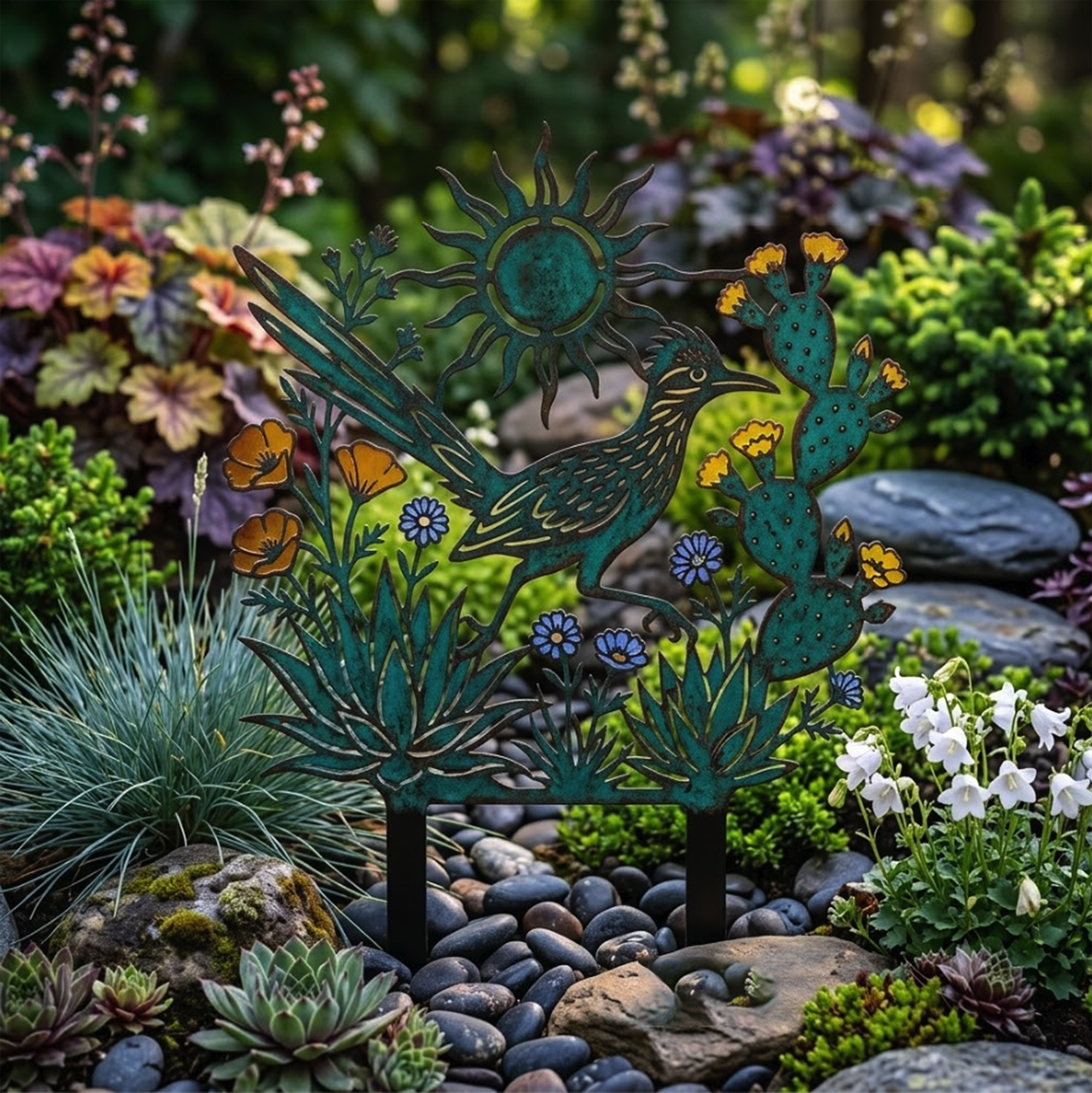 Southwestern Roadrunner Garden Stake - product view 2