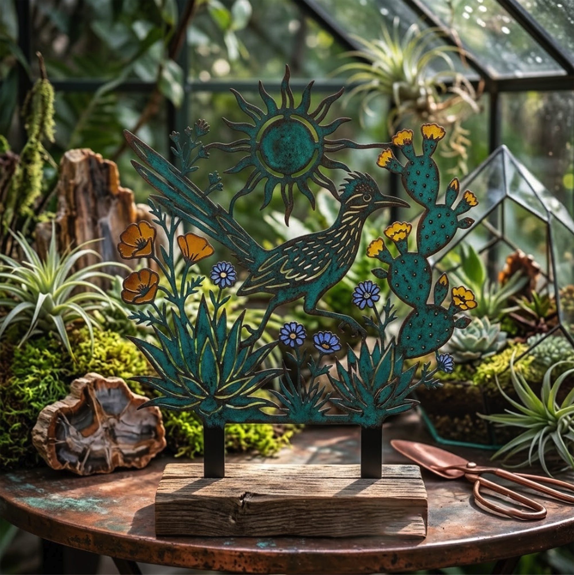 Southwestern Roadrunner Garden Stake - product view 3