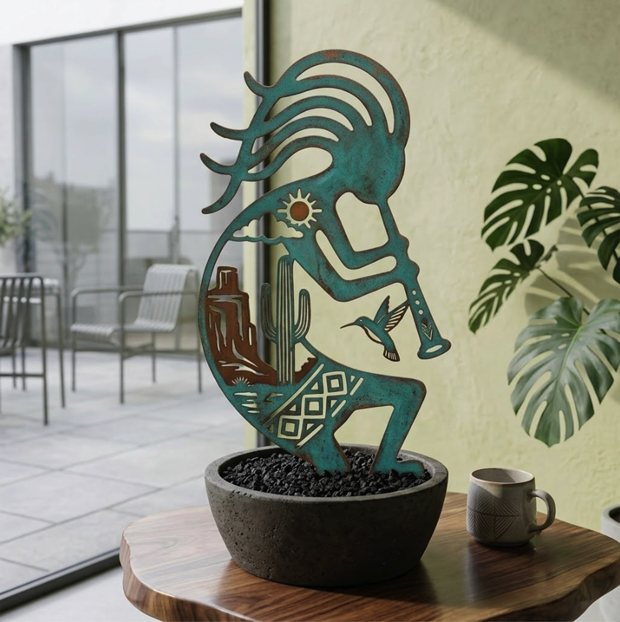 Southwestern Kokopelli Garden Stake - product view 3