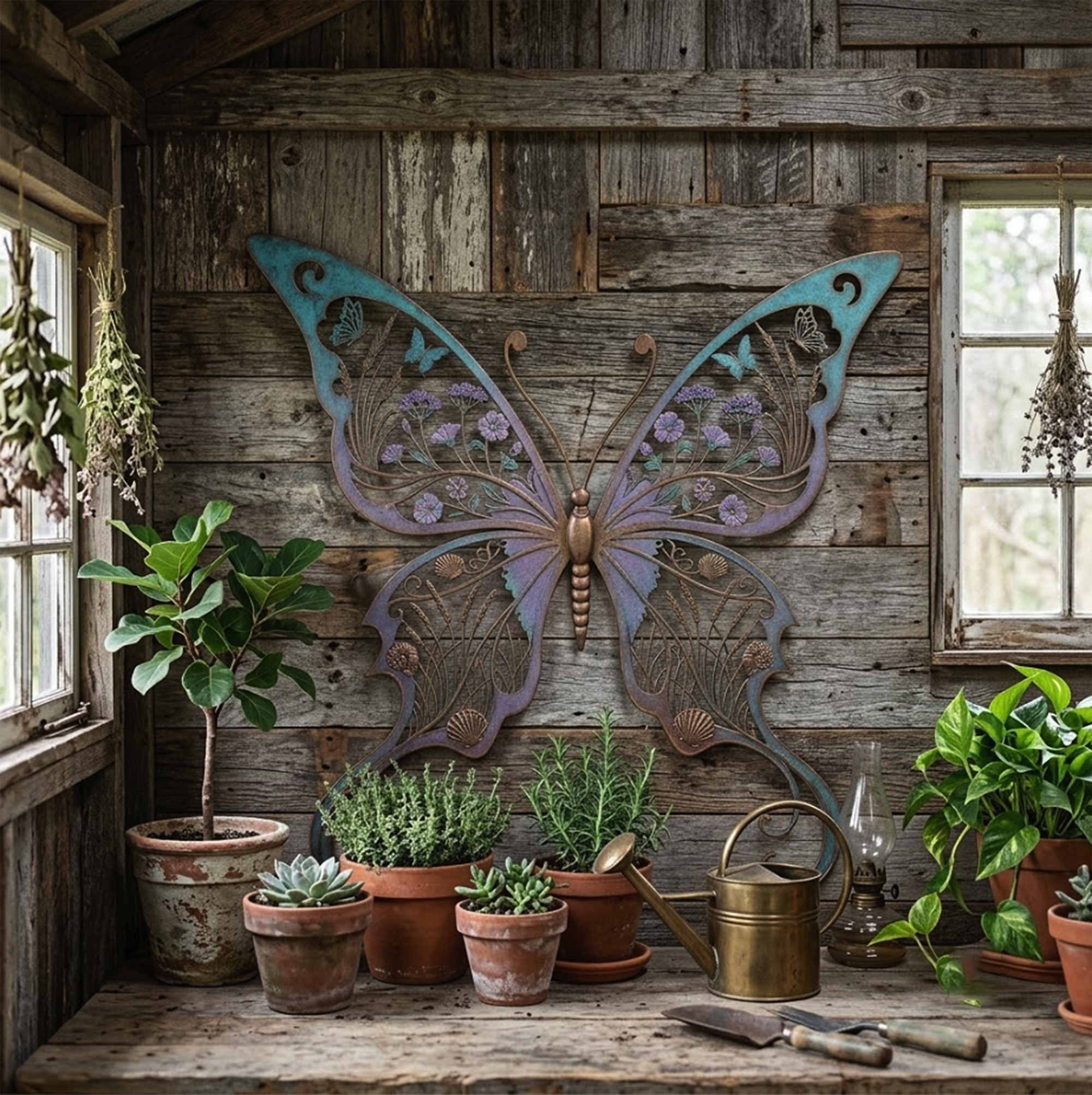 Butterfly Metal Wall Art - product view 2