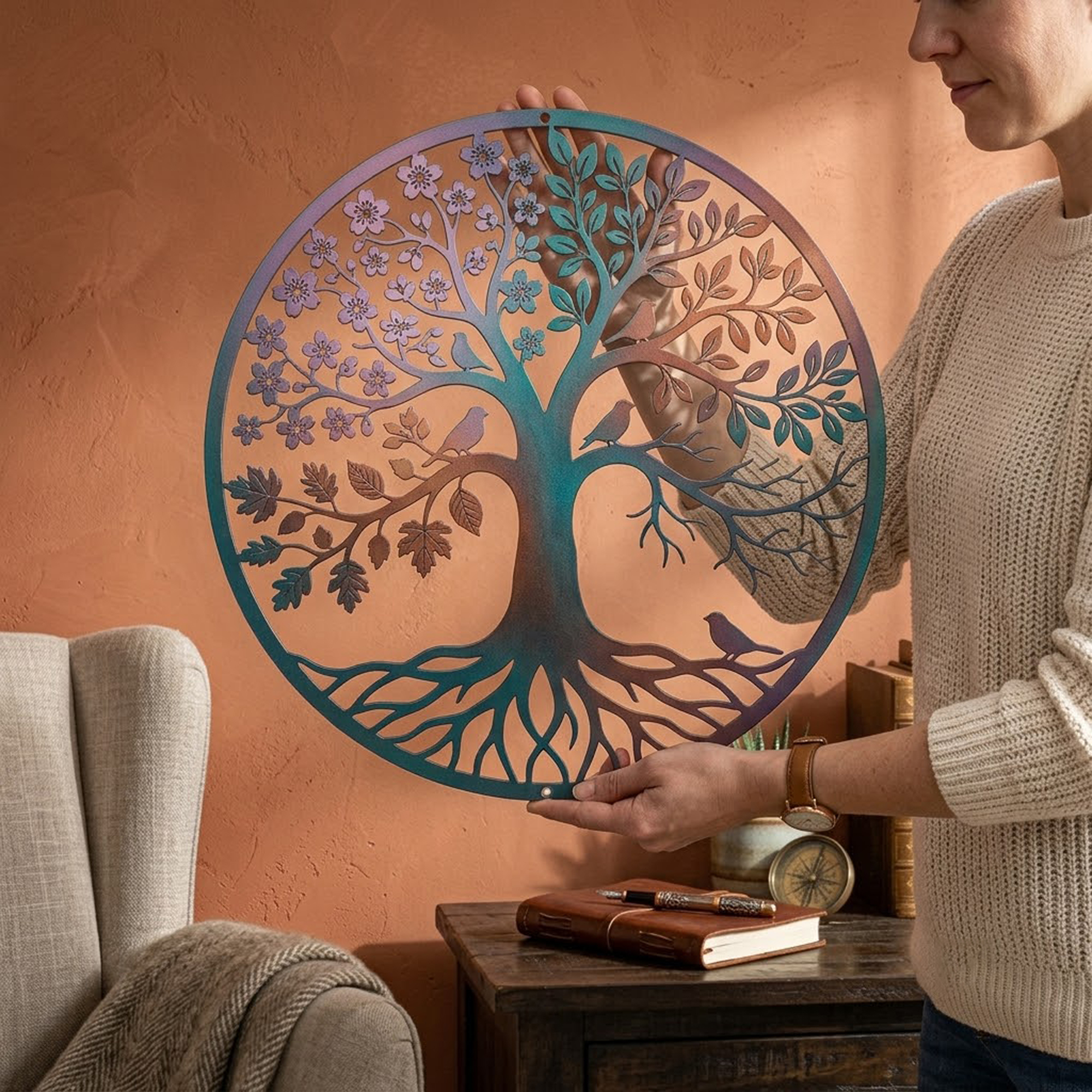Tree of Life Metal Wall Art - product view 3