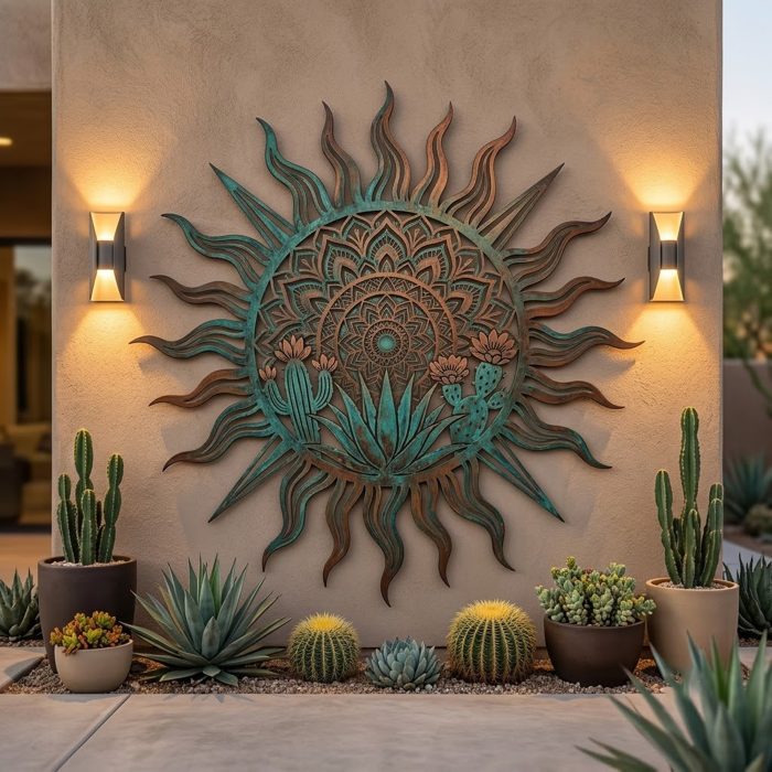 Southwestern Sun Metal Wall Art
