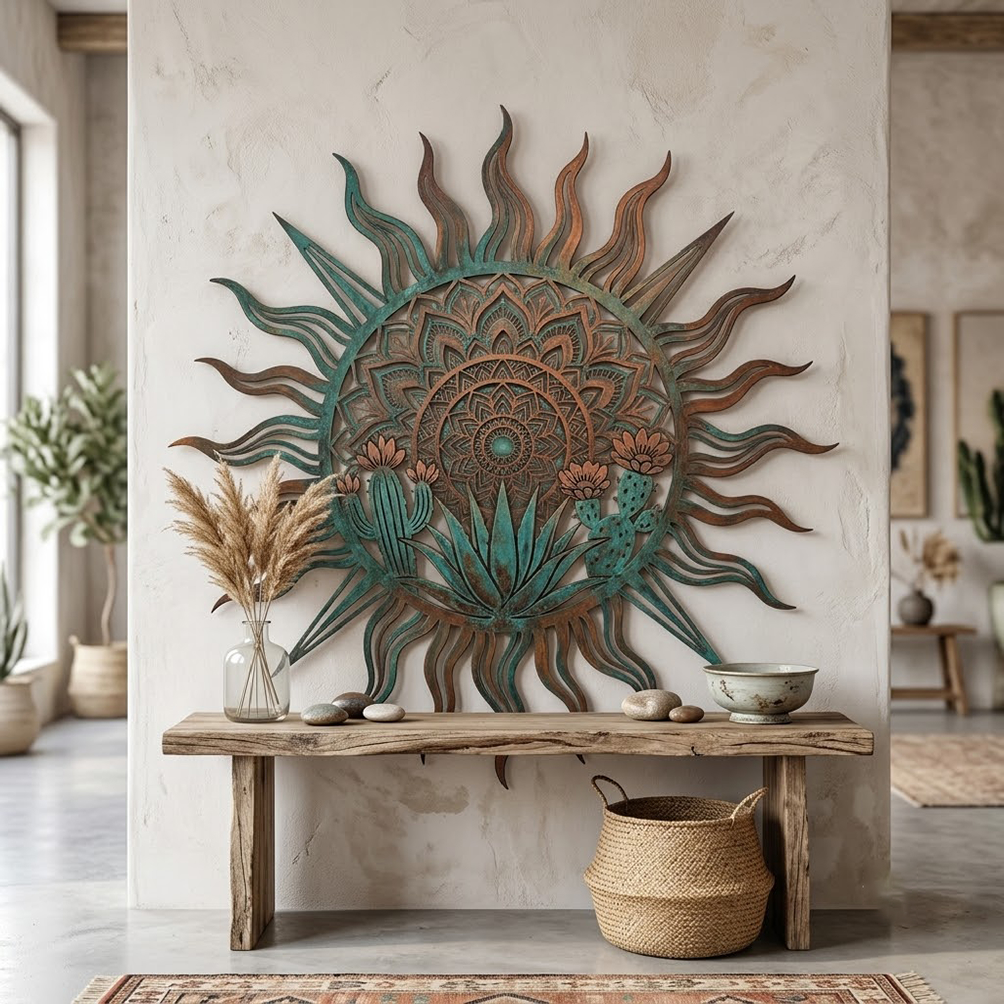 Southwestern Sun Metal Wall Art - product view 2