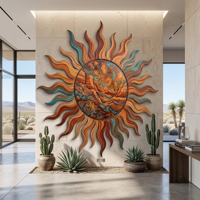 Southwestern Sun Metal Wall Art