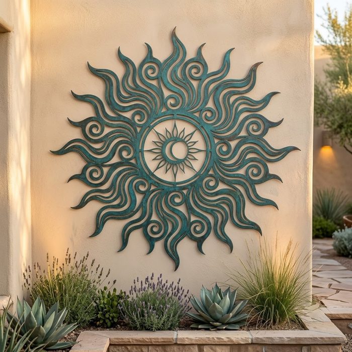 Coastal Sun Metal Wall Art