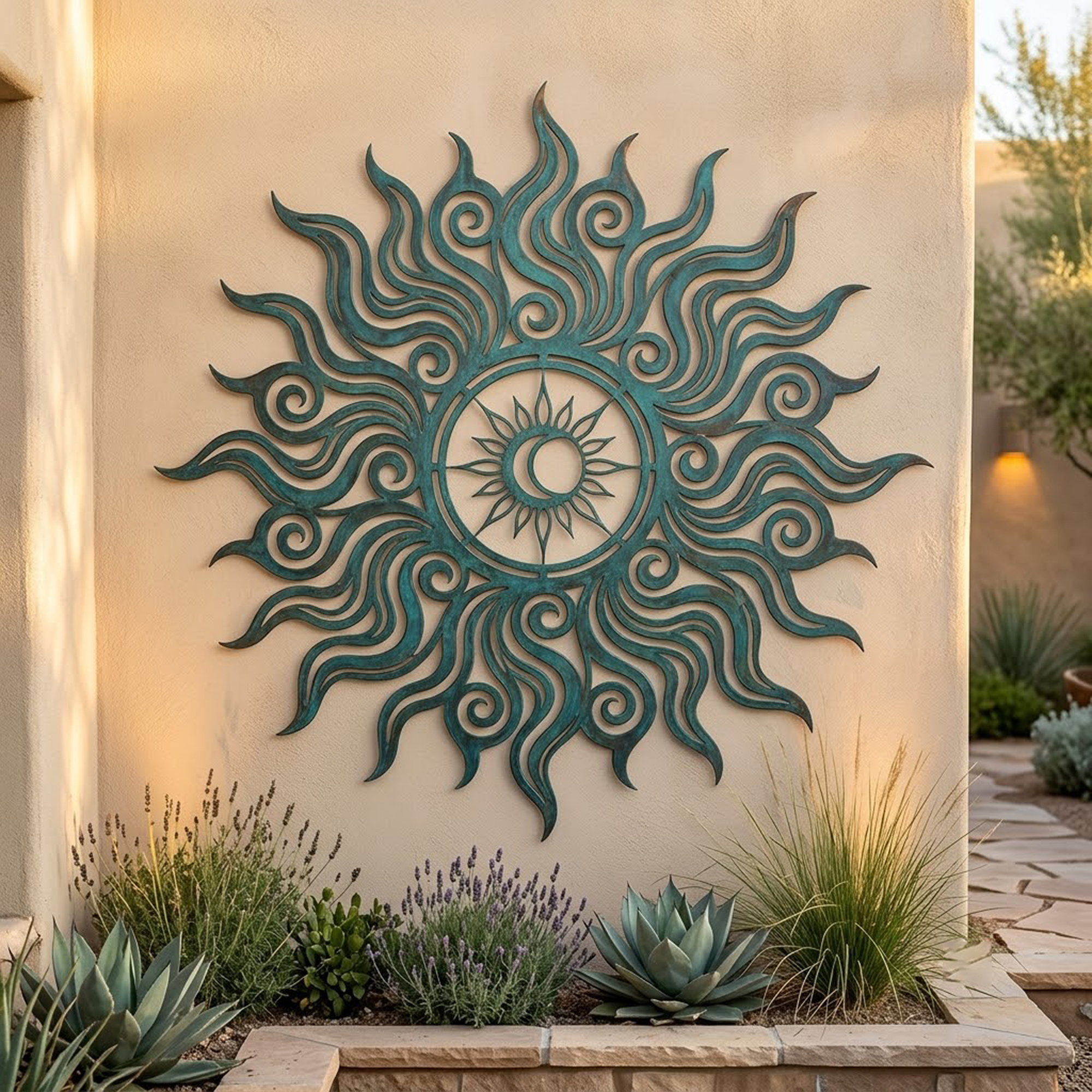 Coastal Sun Metal Wall Art
