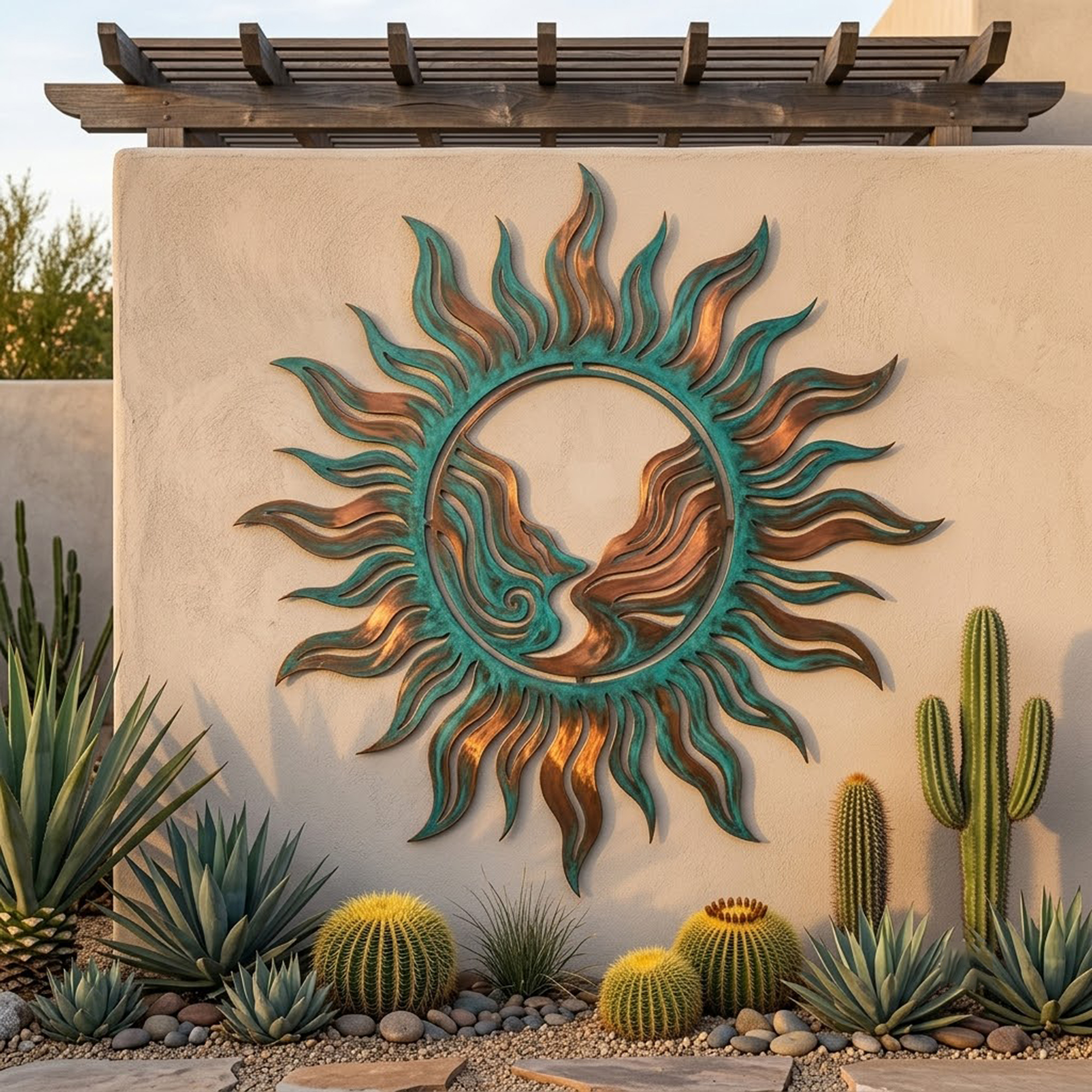 Southwestern Sun Metal Wall Art - product view 2