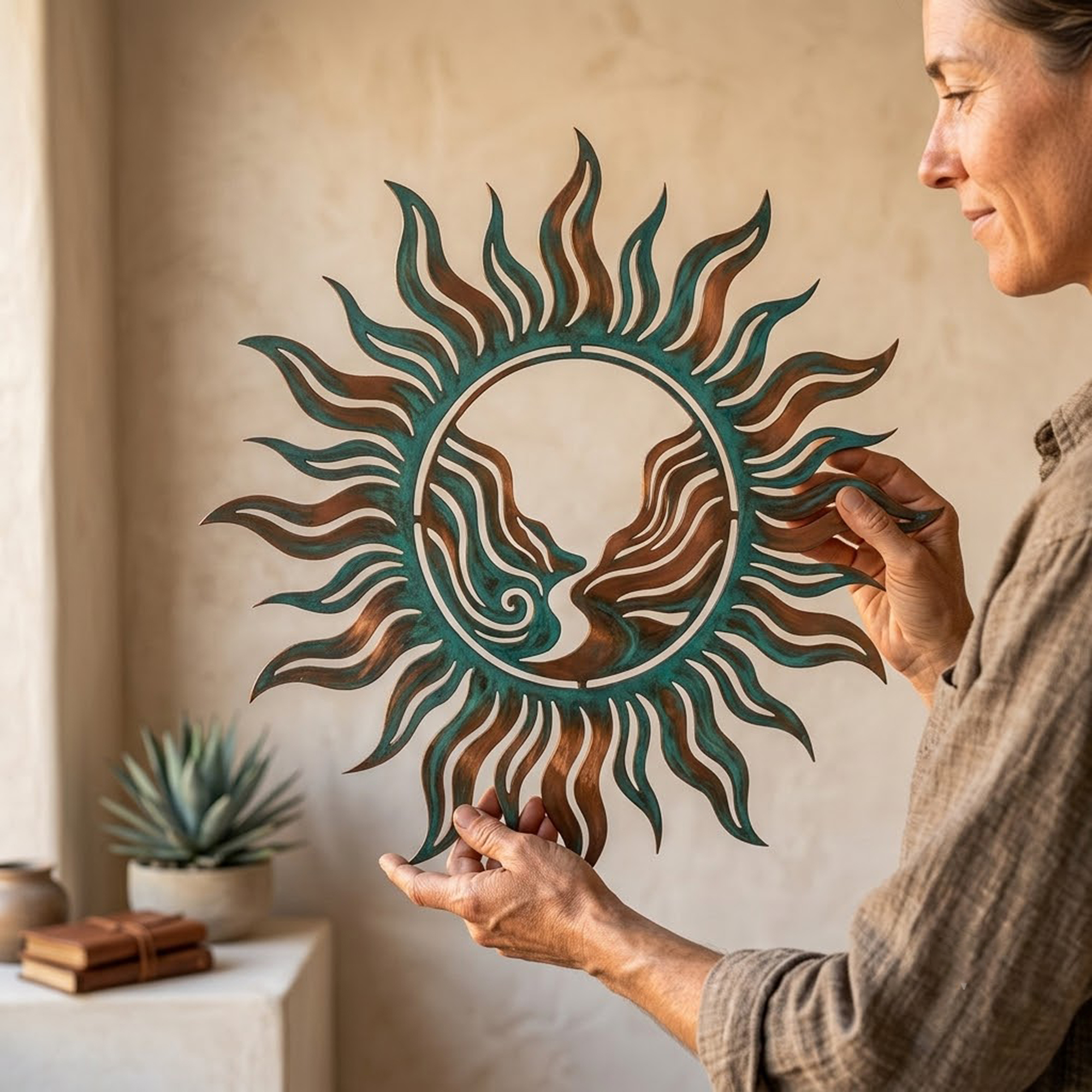 Southwestern Sun Metal Wall Art - product view 3