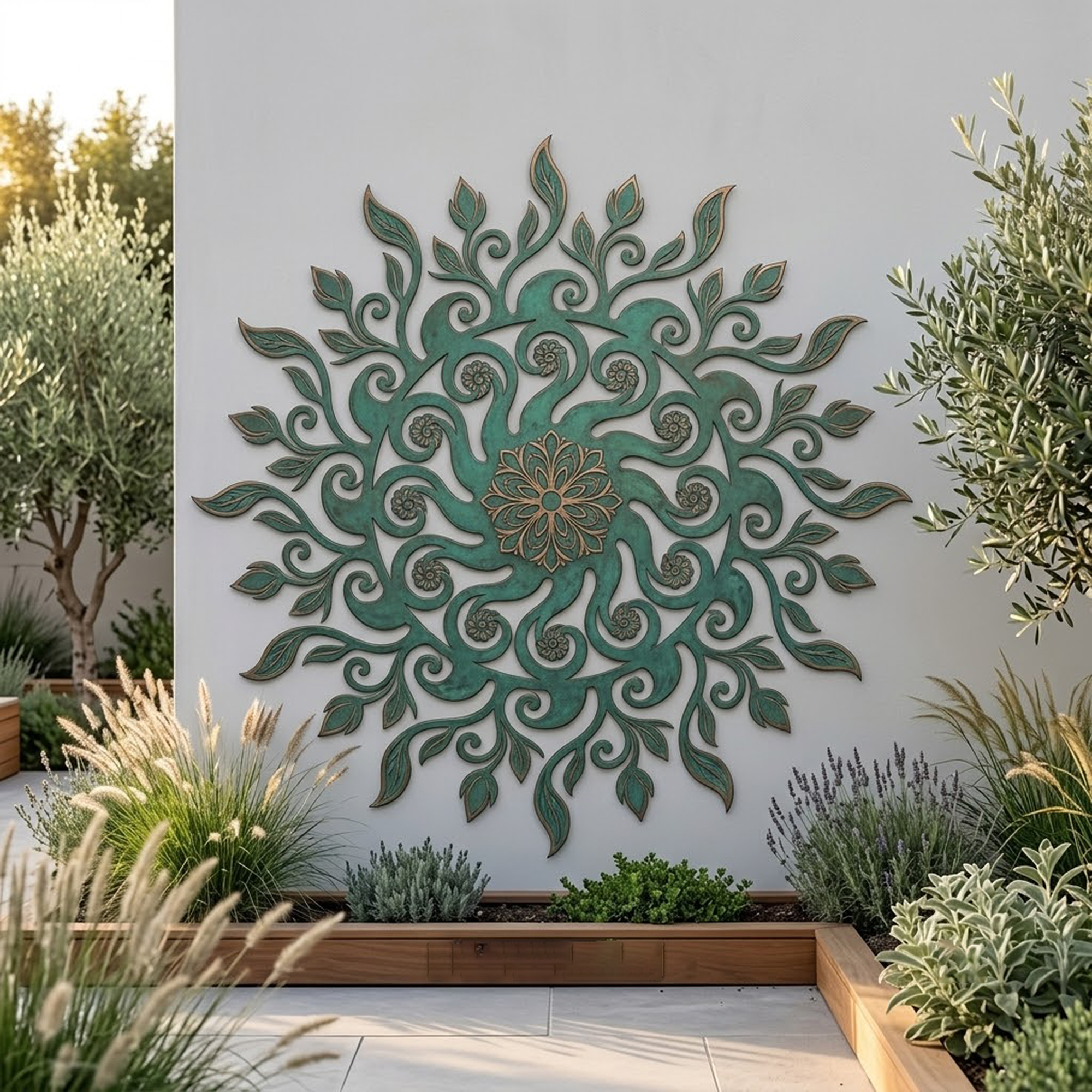 Large Mandala Metal Wall Art