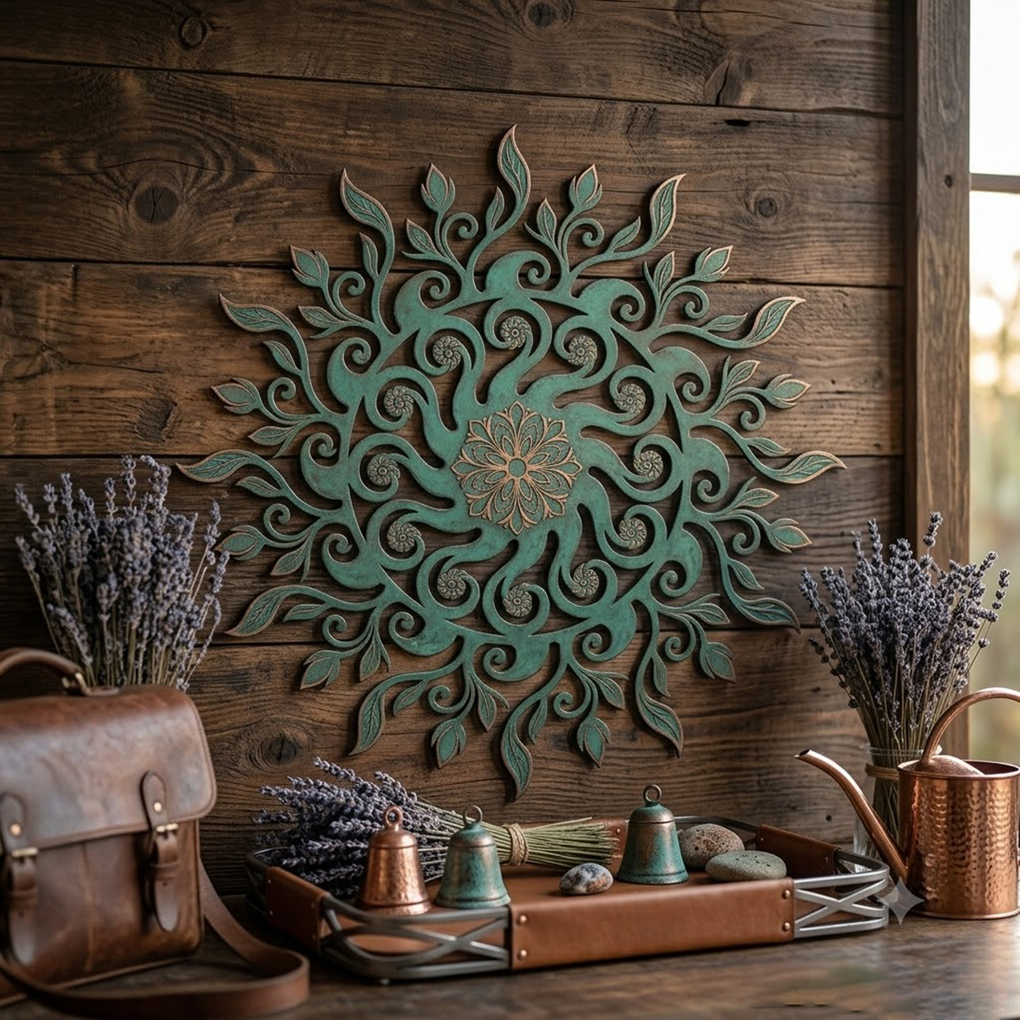 Large Mandala Metal Wall Art - product view 2