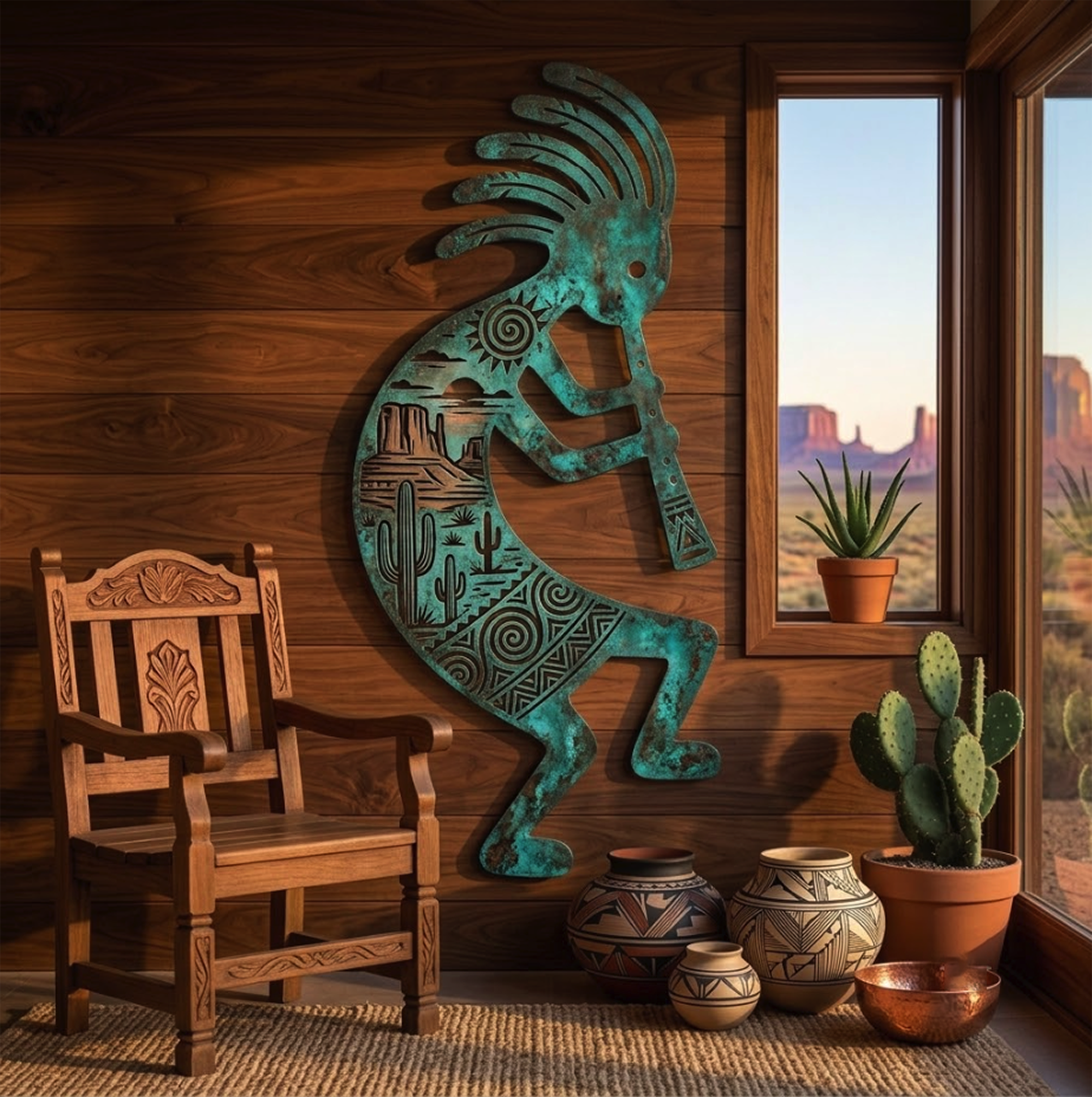Kokopelli Metal Wall Art - product view 3