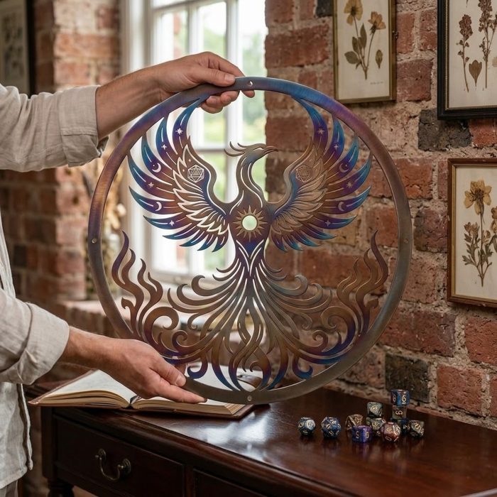 Mystic Phoenix Metal Wall Art