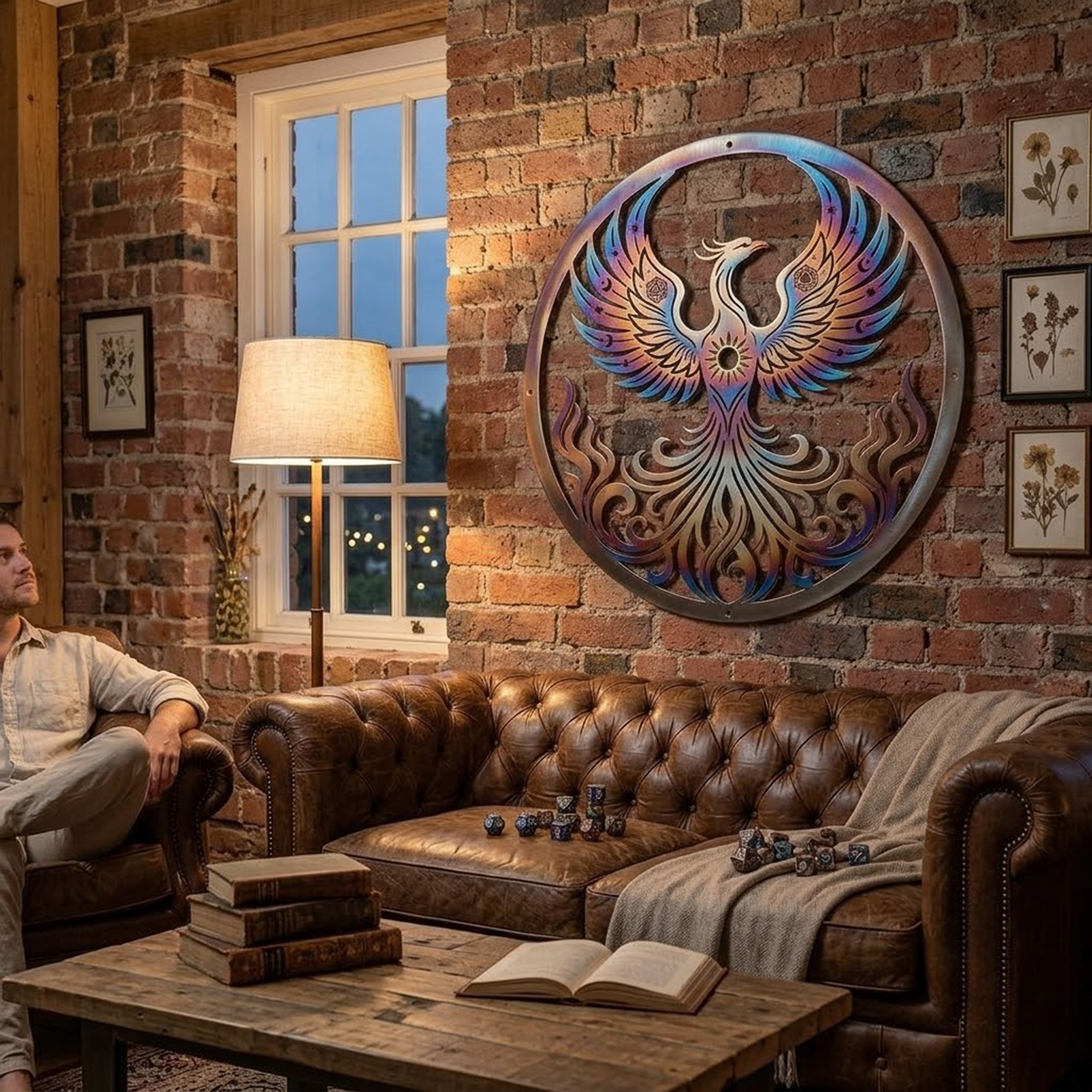 Mystic Phoenix Metal Wall Art - product view 2